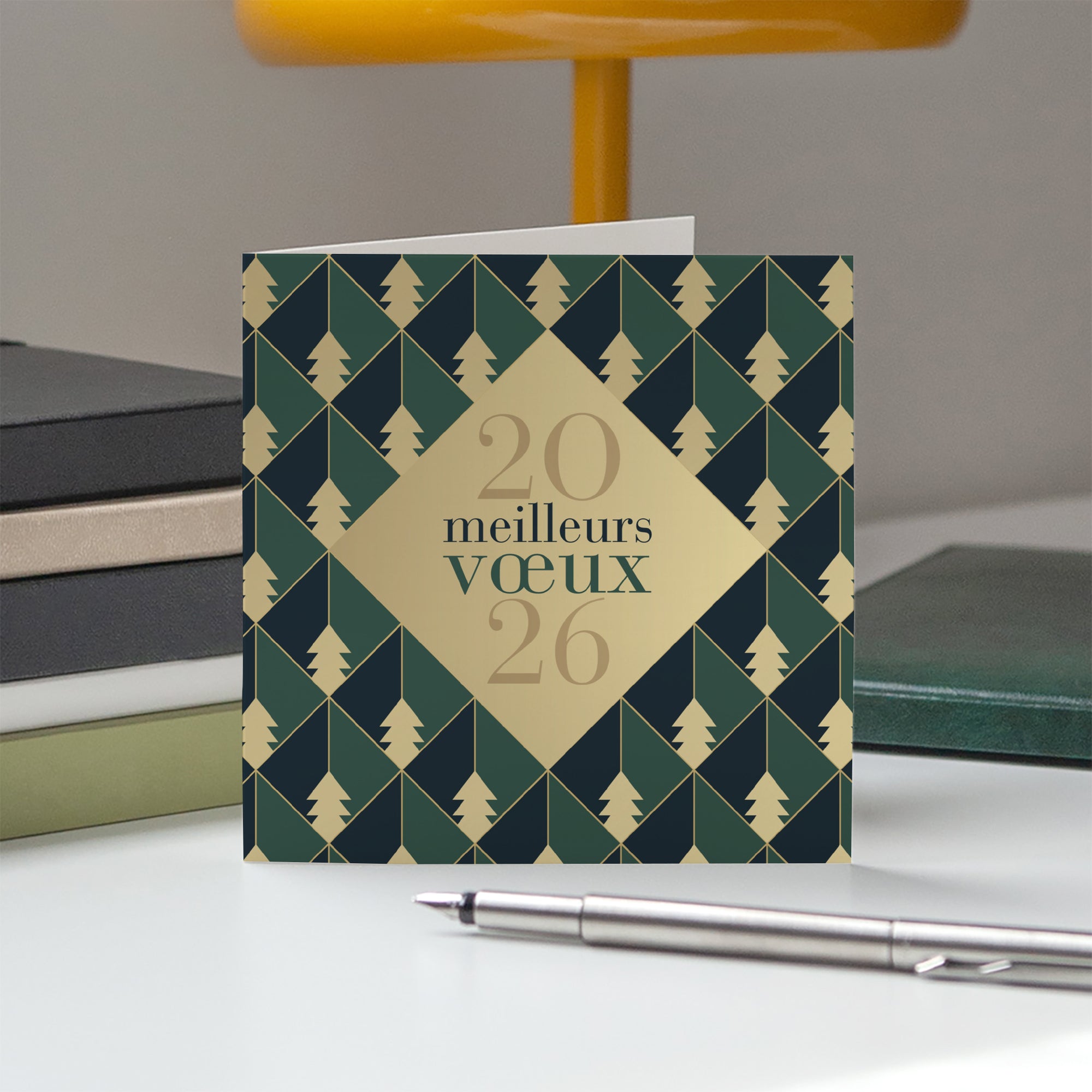 Un Noël authentique | Vœux professionnels • Carte de voeux • Carré double photo N° 5