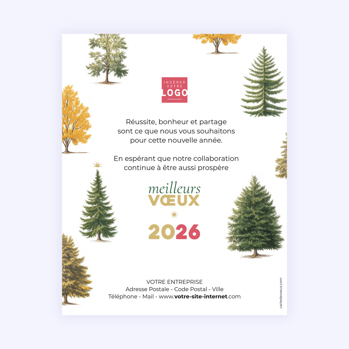 Multi sapins | Vœux professionnels • Carte virtuelle • eCard Image photo N° 1