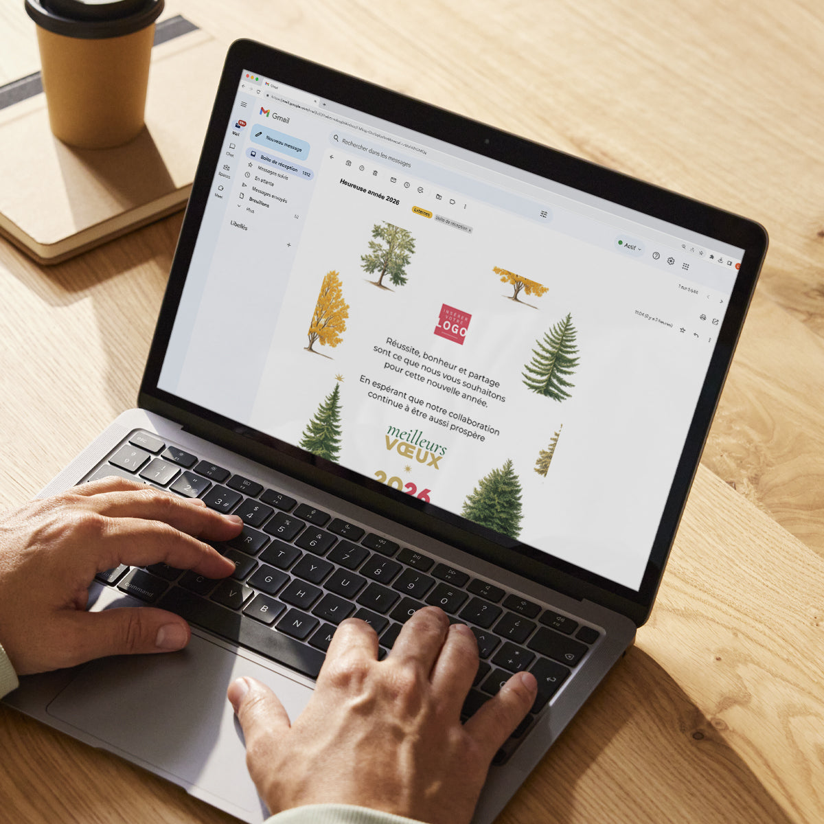 Multi sapins | Vœux professionnels • Carte virtuelle • eCard Image photo N° 3