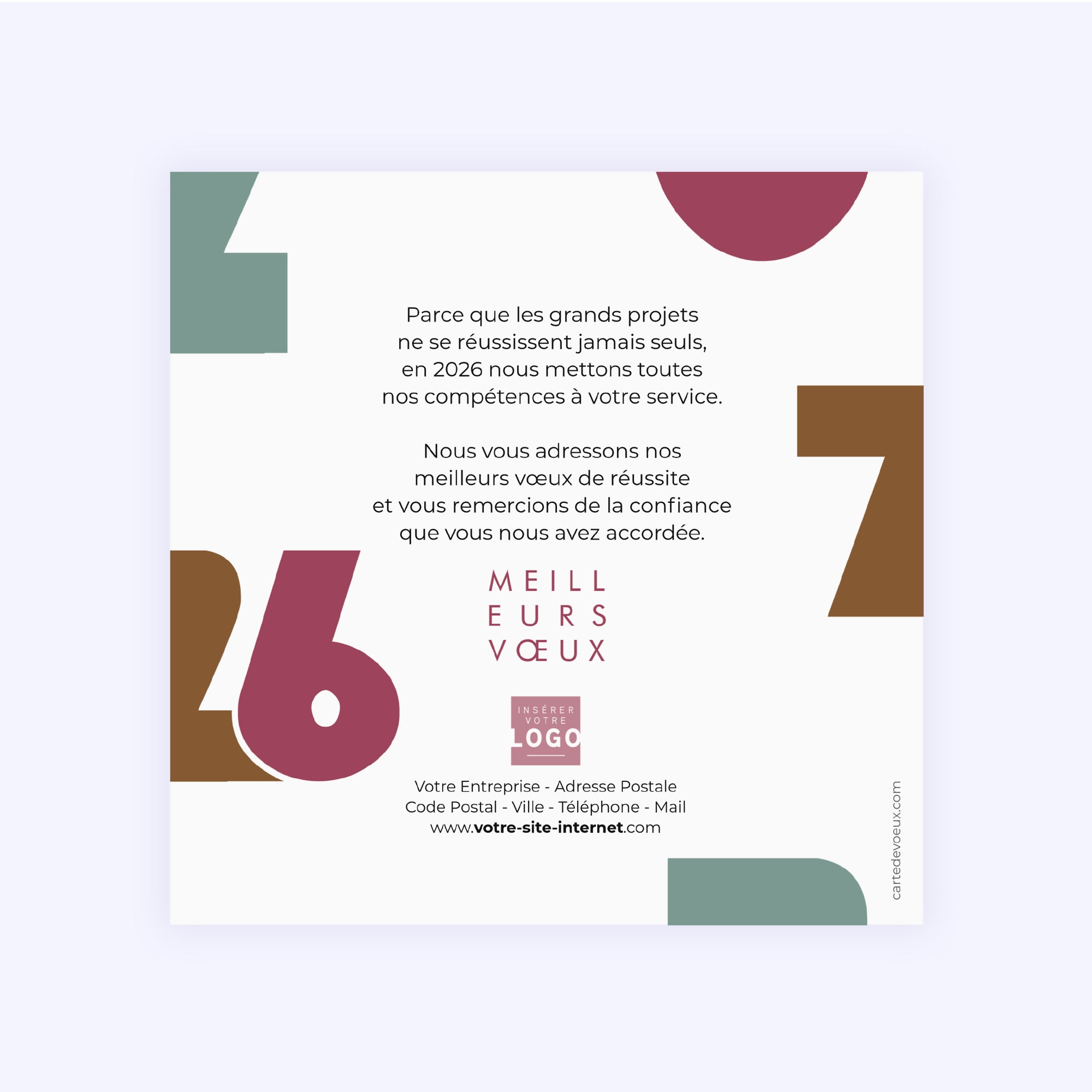 Big new year | Vœux professionnels • Carte de voeux • Carré photo N° 2