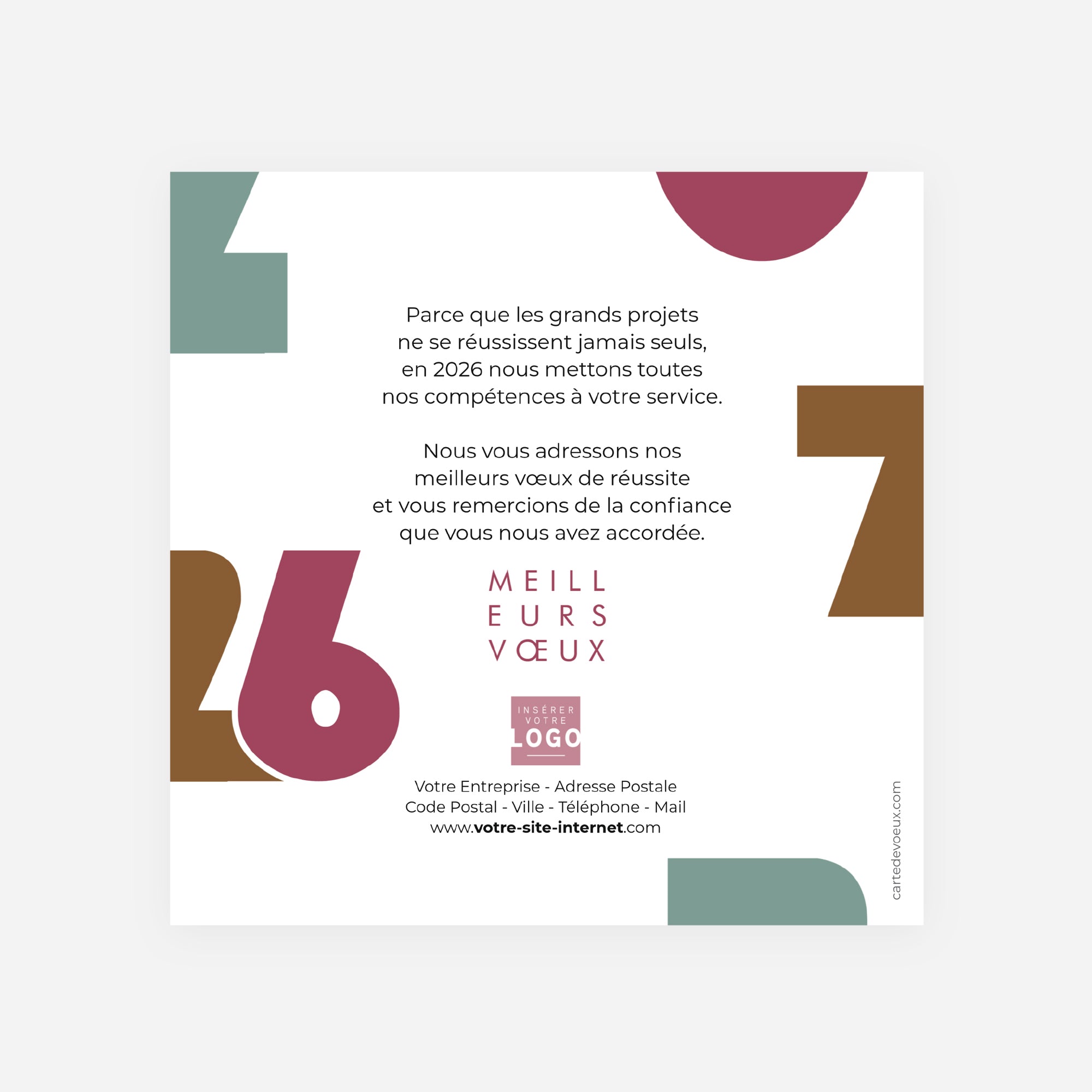 Big new year | Vœux professionnels • Carte de voeux • Carré photo N° 2