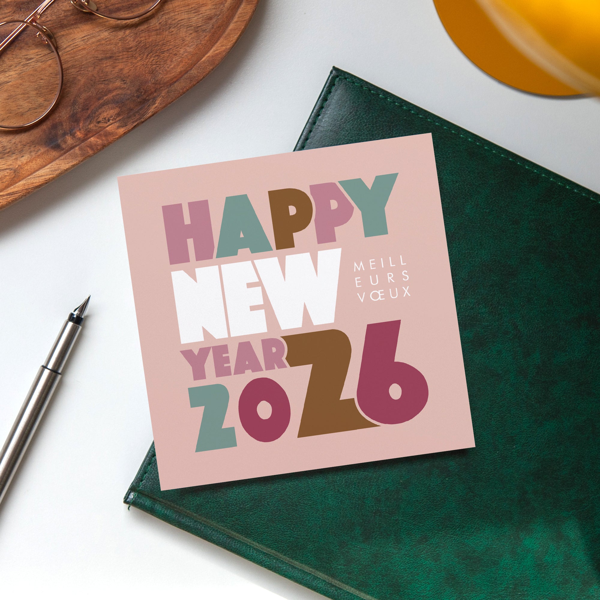 Big new year | Vœux professionnels • Carte de voeux • Carré photo N° 4