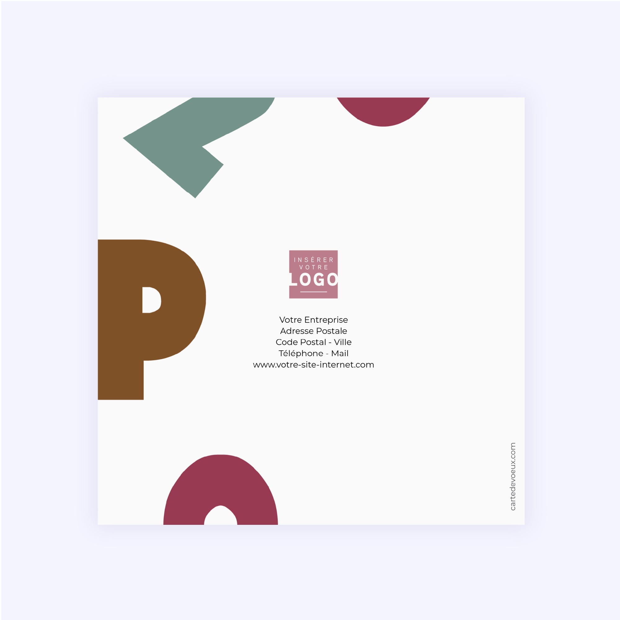 Big new year | Vœux professionnels • Carte de voeux • Carré double photo N° 3