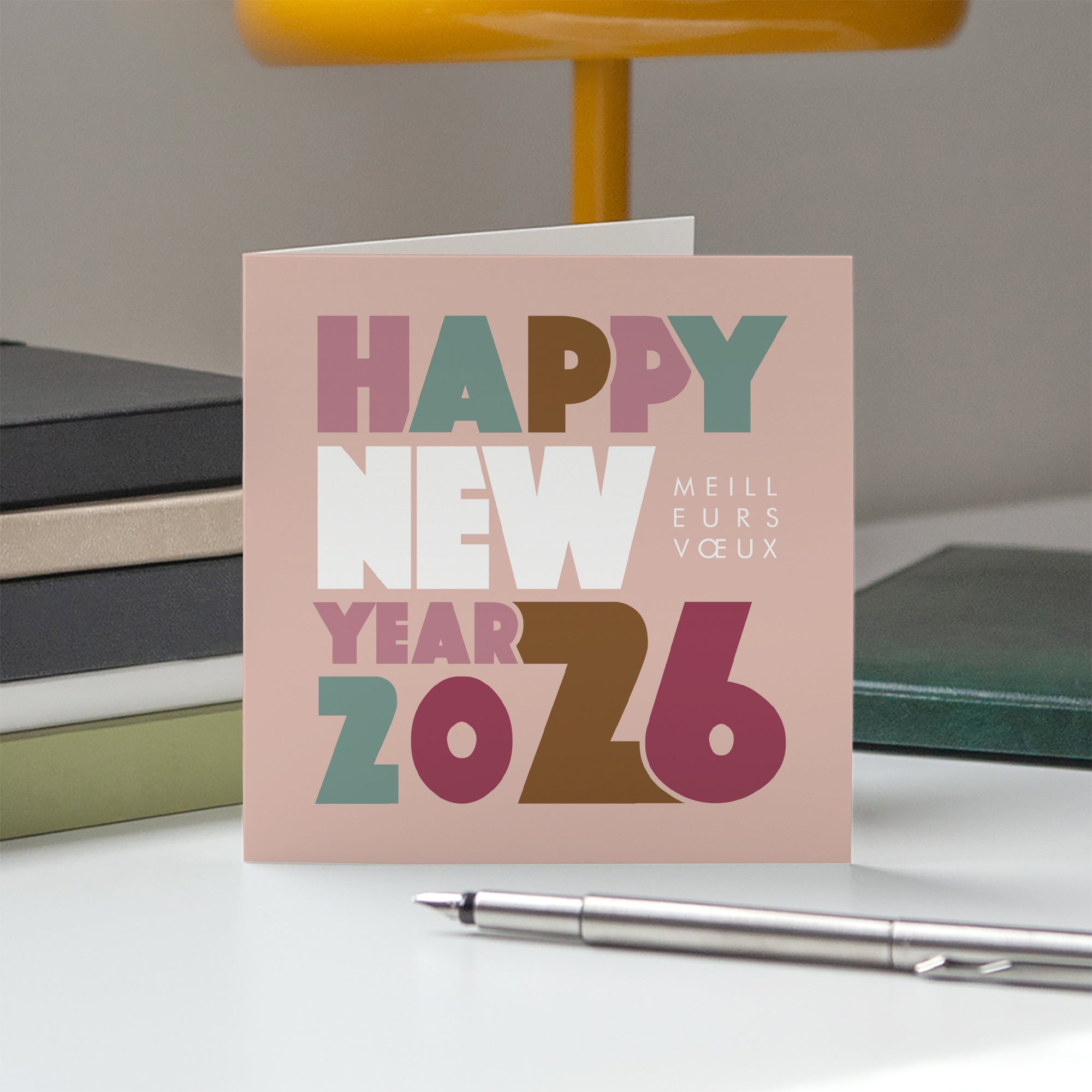 Big new year | Vœux professionnels • Carte de voeux • Carré double photo N° 5