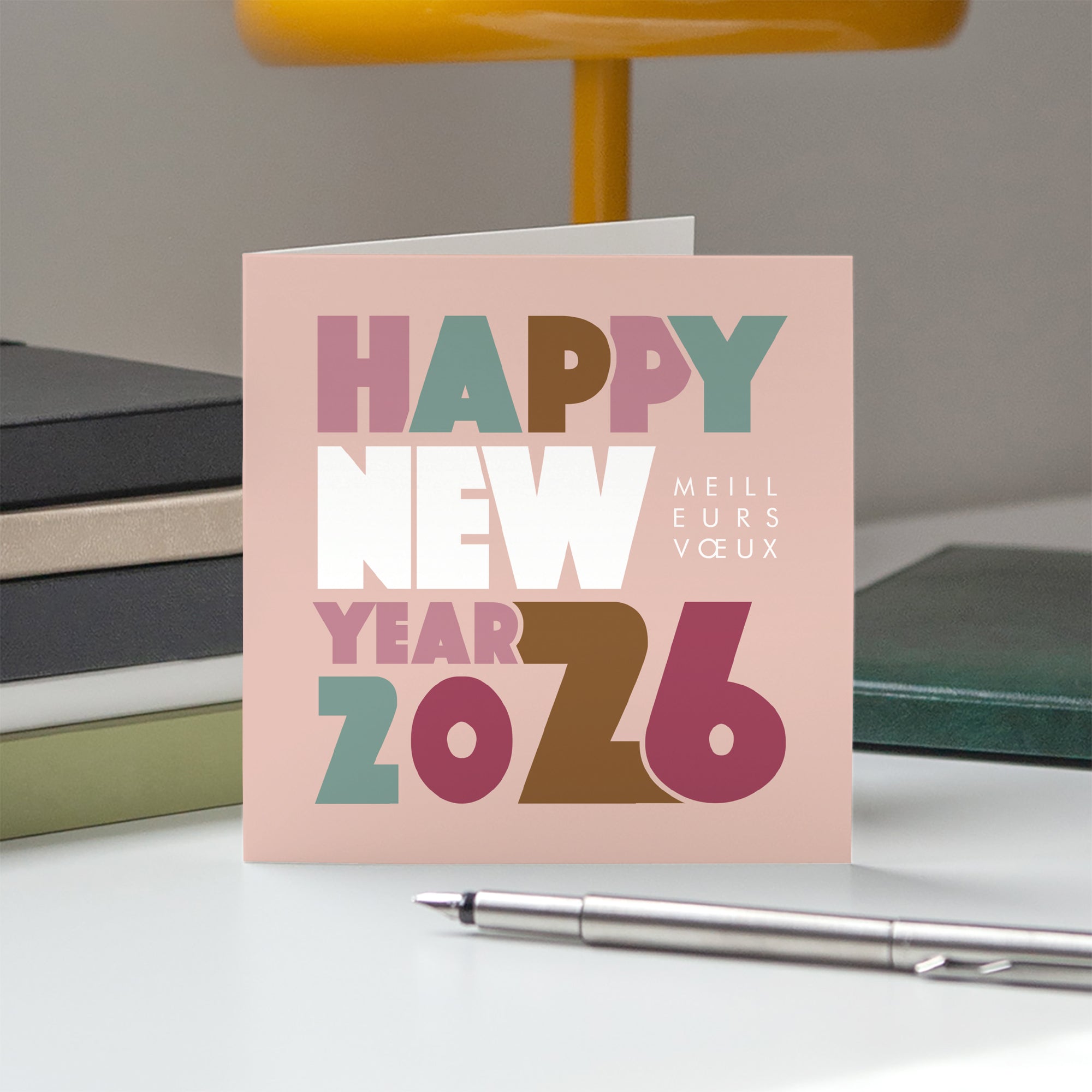 Big new year | Vœux professionnels • Carte de voeux • Carré double photo N° 5