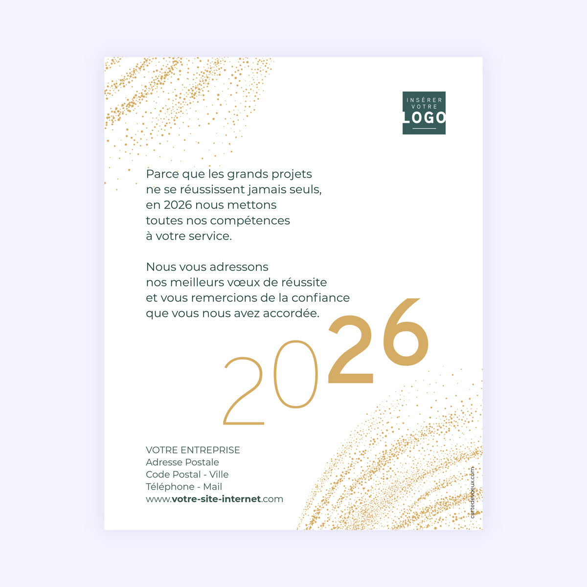 Tourbillon d'or | Vœux professionnels • Carte virtuelle • eCard Image photo N° 1