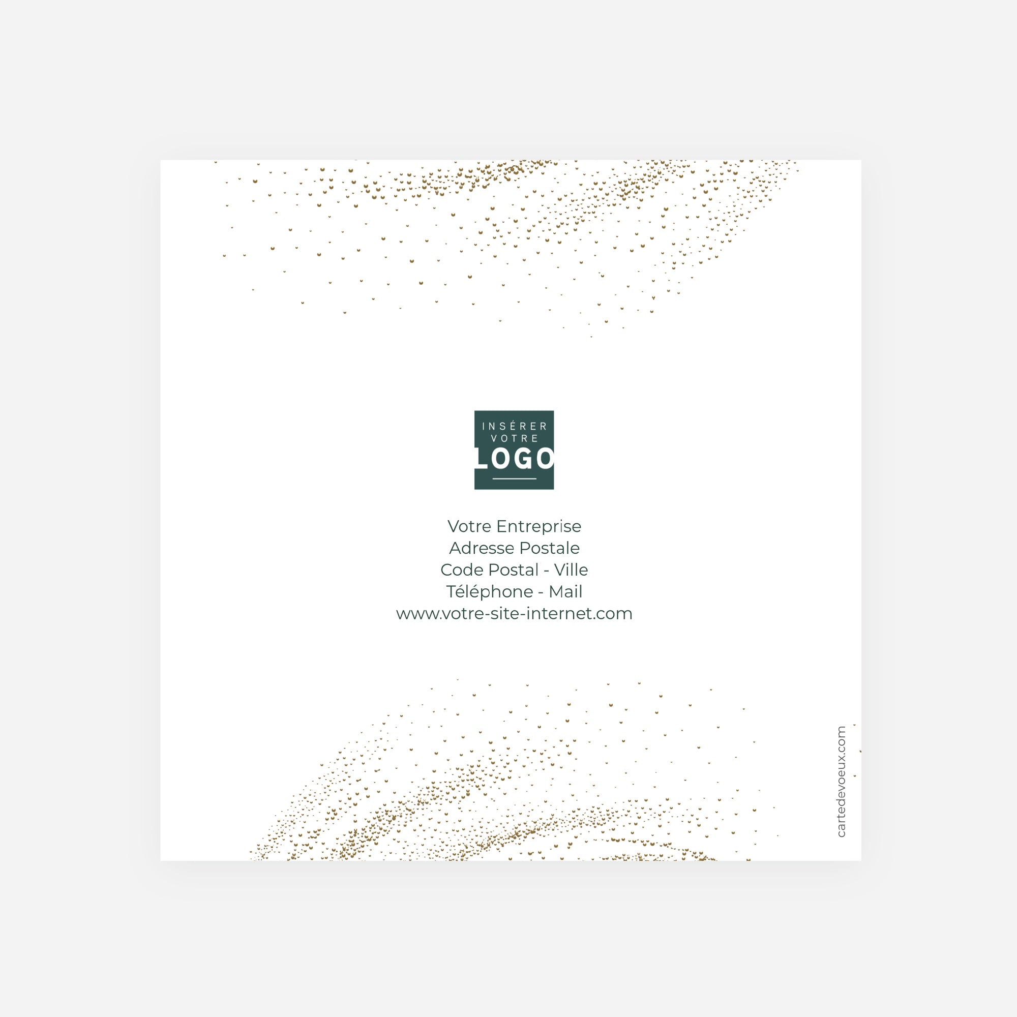 Tourbillon d'or | Vœux professionnels • Carte de voeux dorure • Carré double photo N° 3