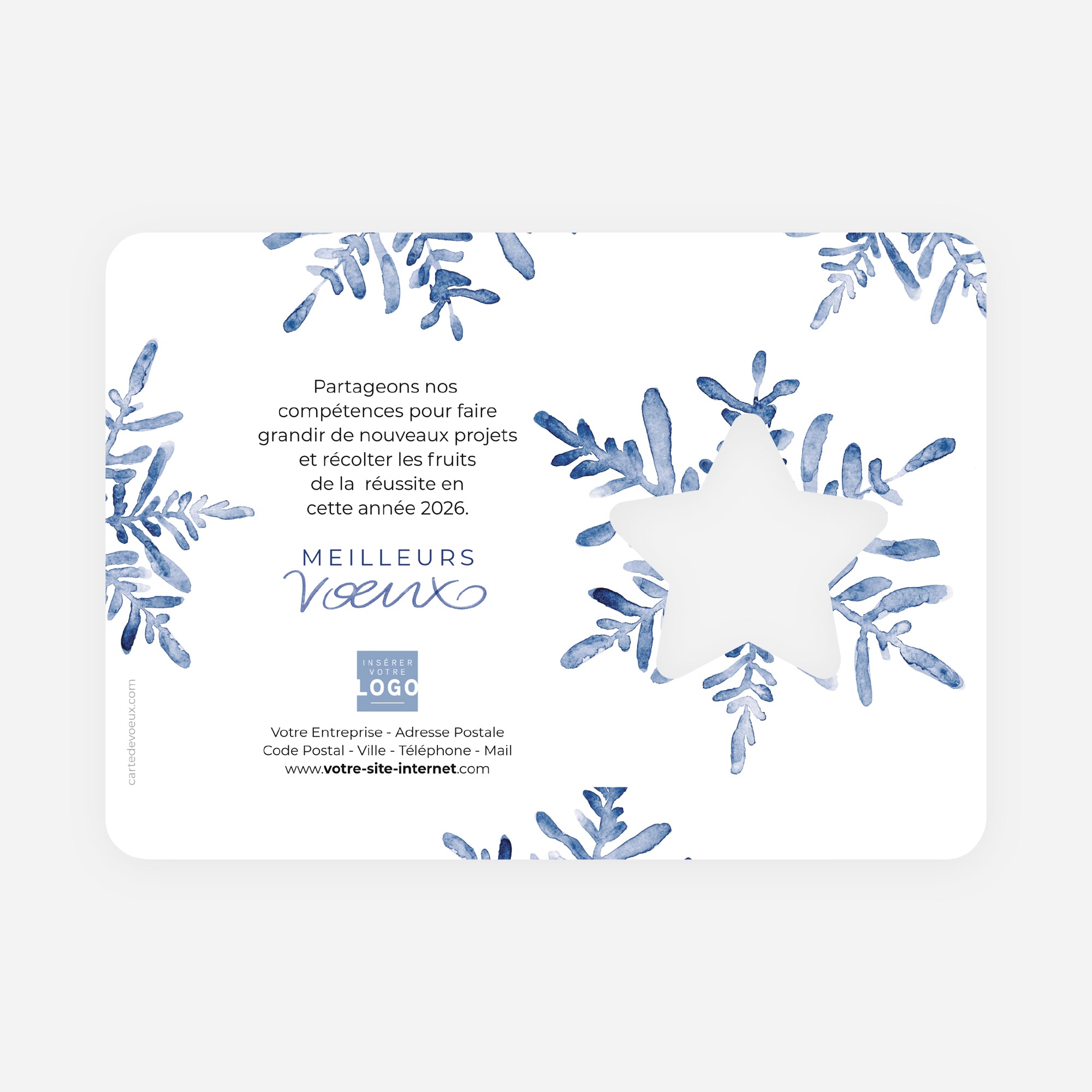 Étoile de givre | Vœux professionnels • Carte de voeux • Horizontal étoile photo N° 2
