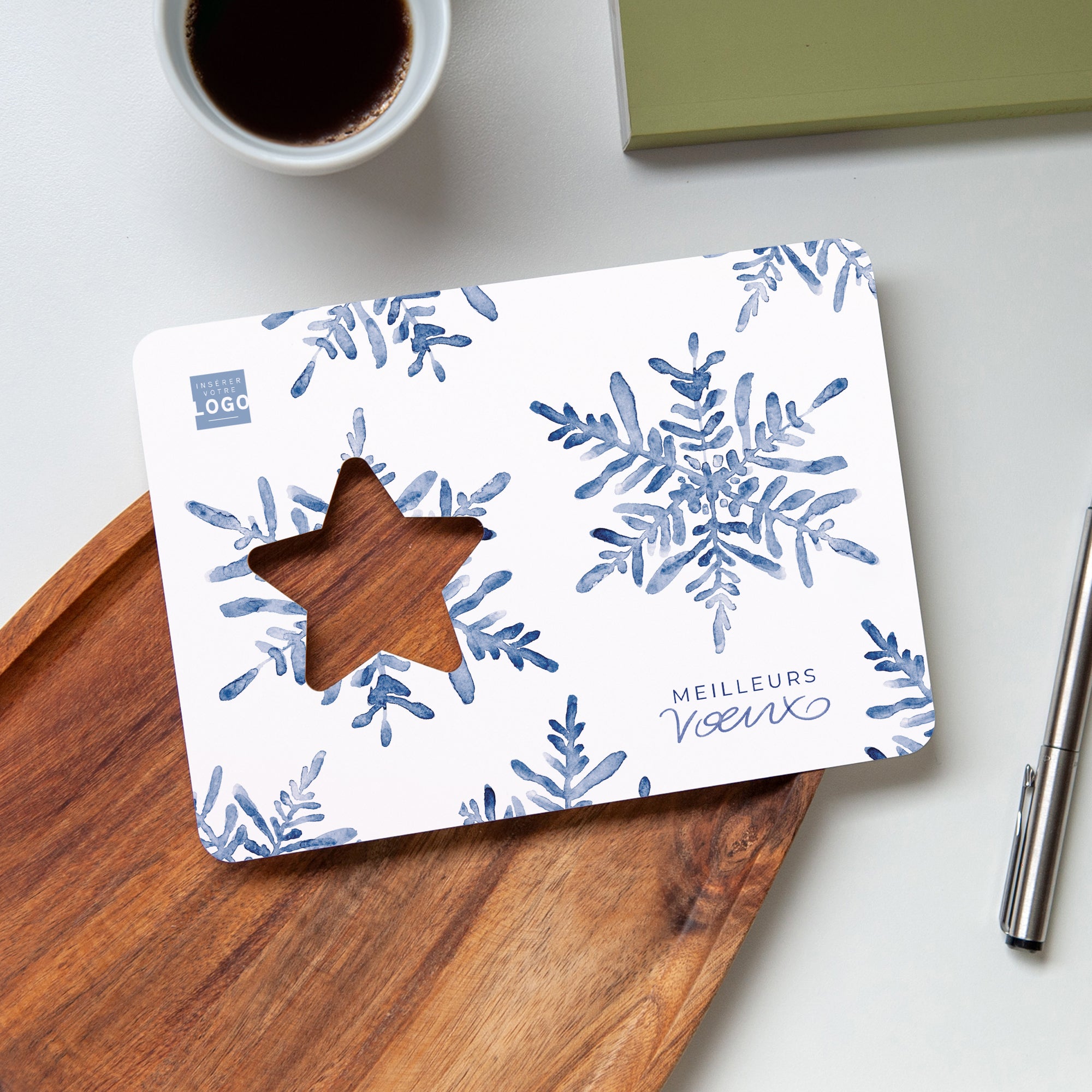 Étoile de givre | Vœux professionnels • Carte de voeux • Horizontal étoile photo N° 4