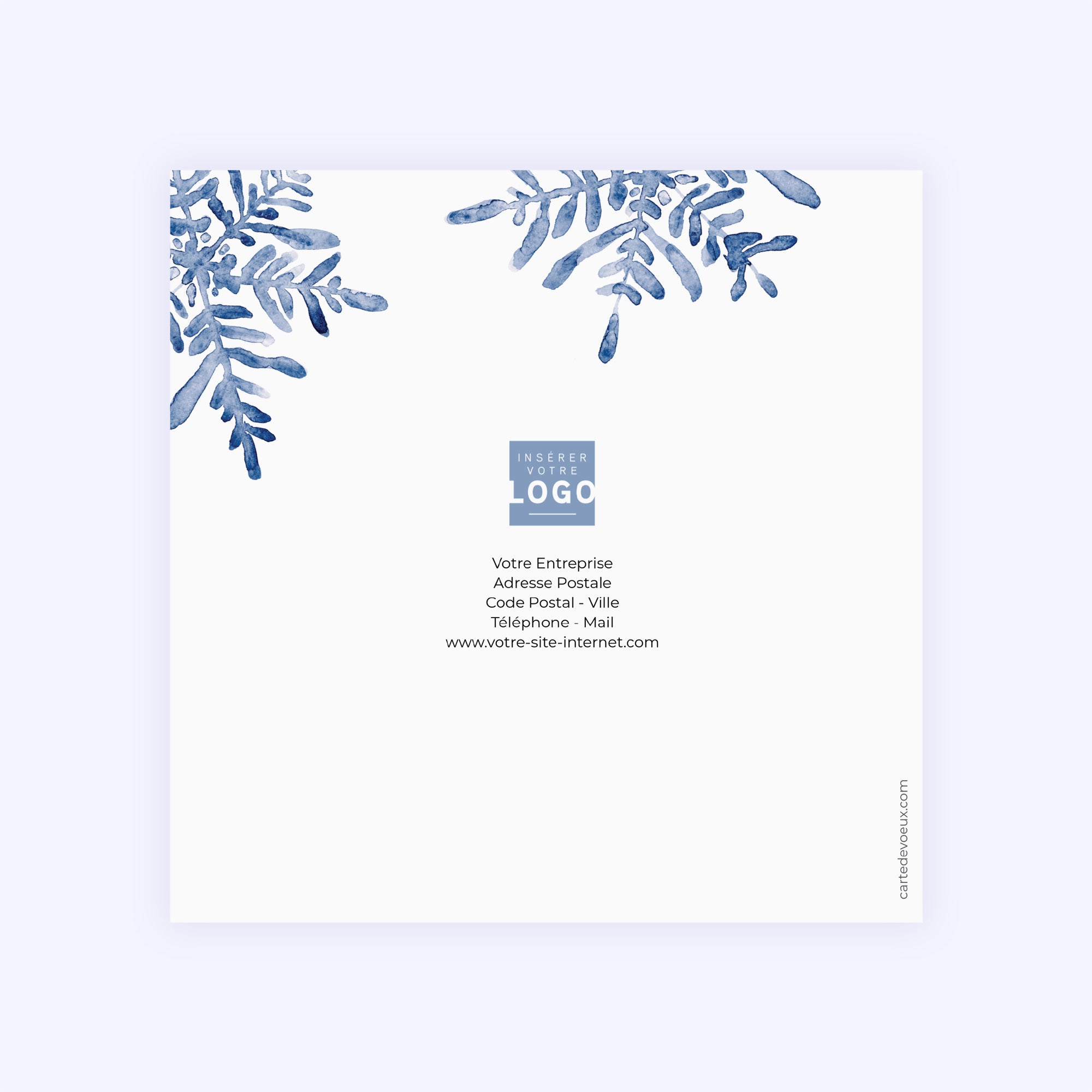 Étoile de givre | Vœux professionnels • Carte de voeux • Carré double photo N° 3