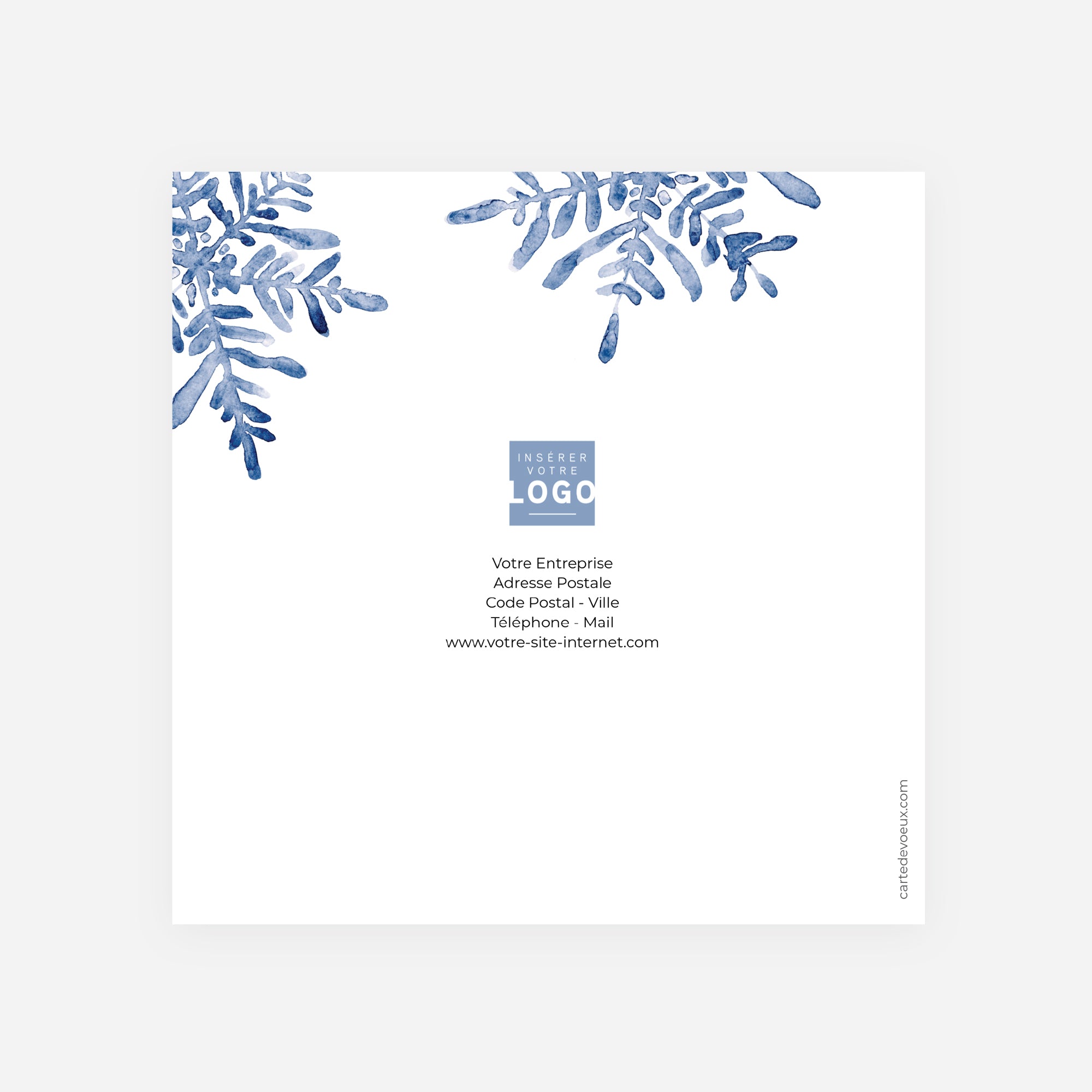 Étoile de givre | Vœux professionnels • Carte de voeux • Carré double photo N° 3