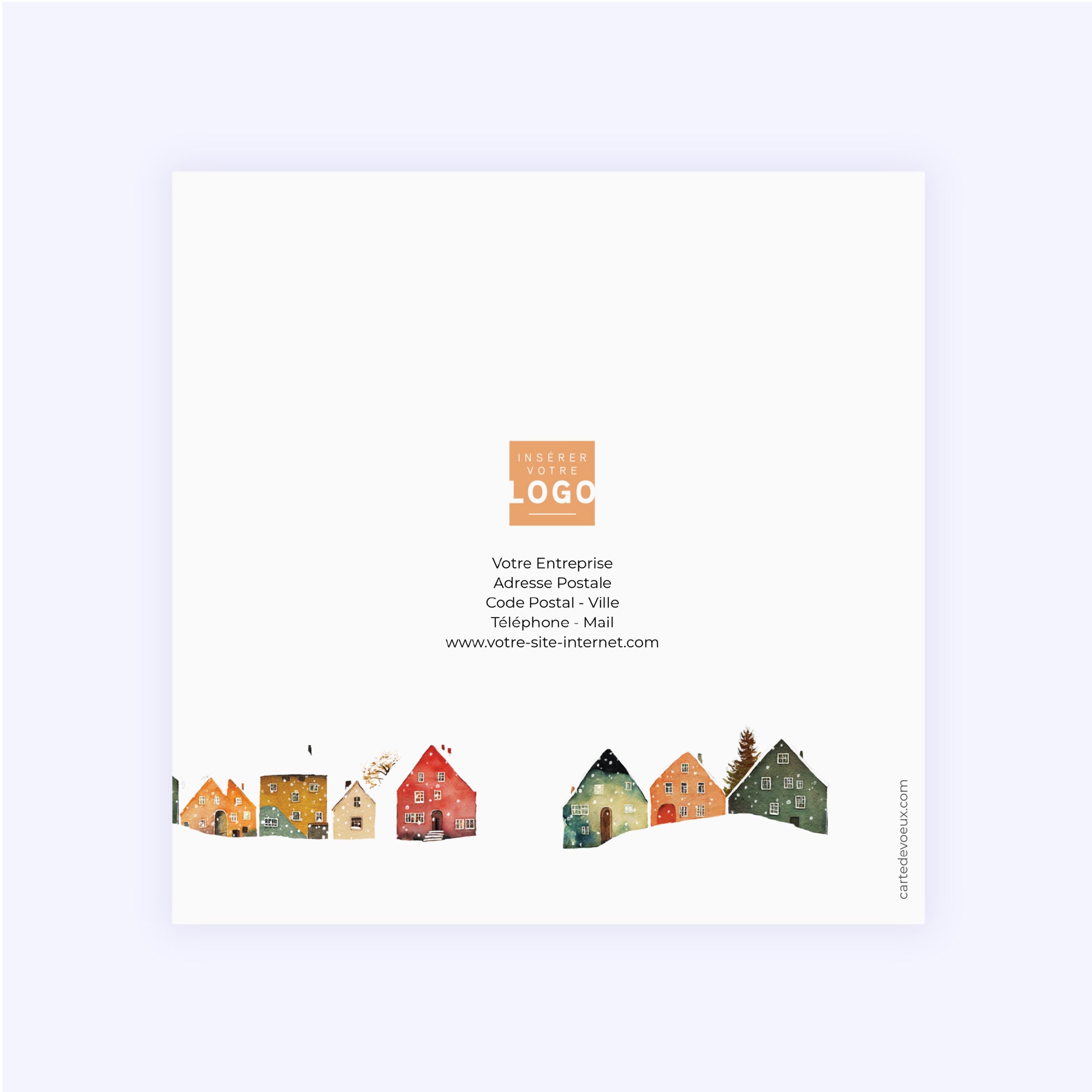 Neigeville | Vœux professionnels • Carte de voeux • Carré double photo N° 3
