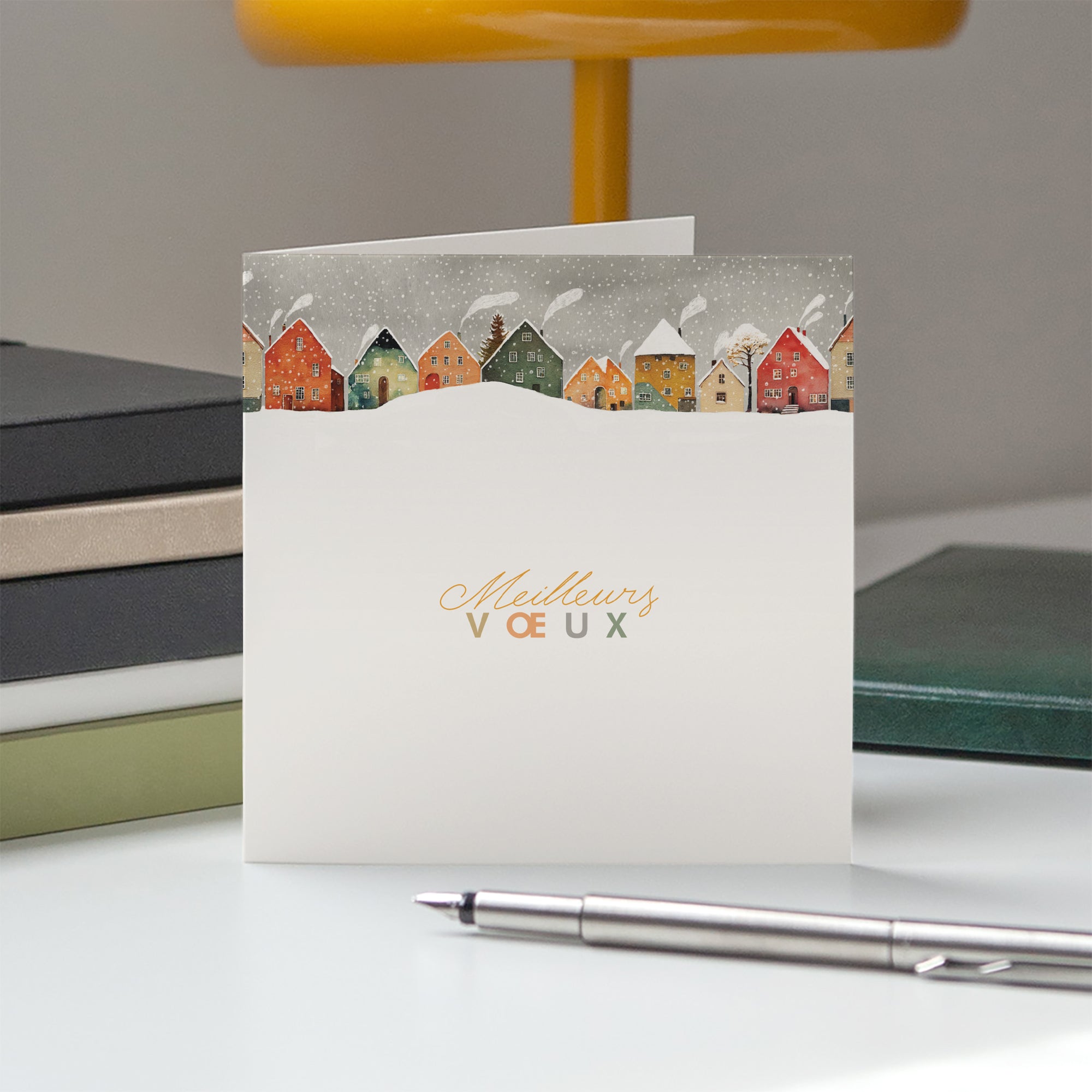 Neigeville | Vœux professionnels • Carte de voeux • Carré double photo N° 5