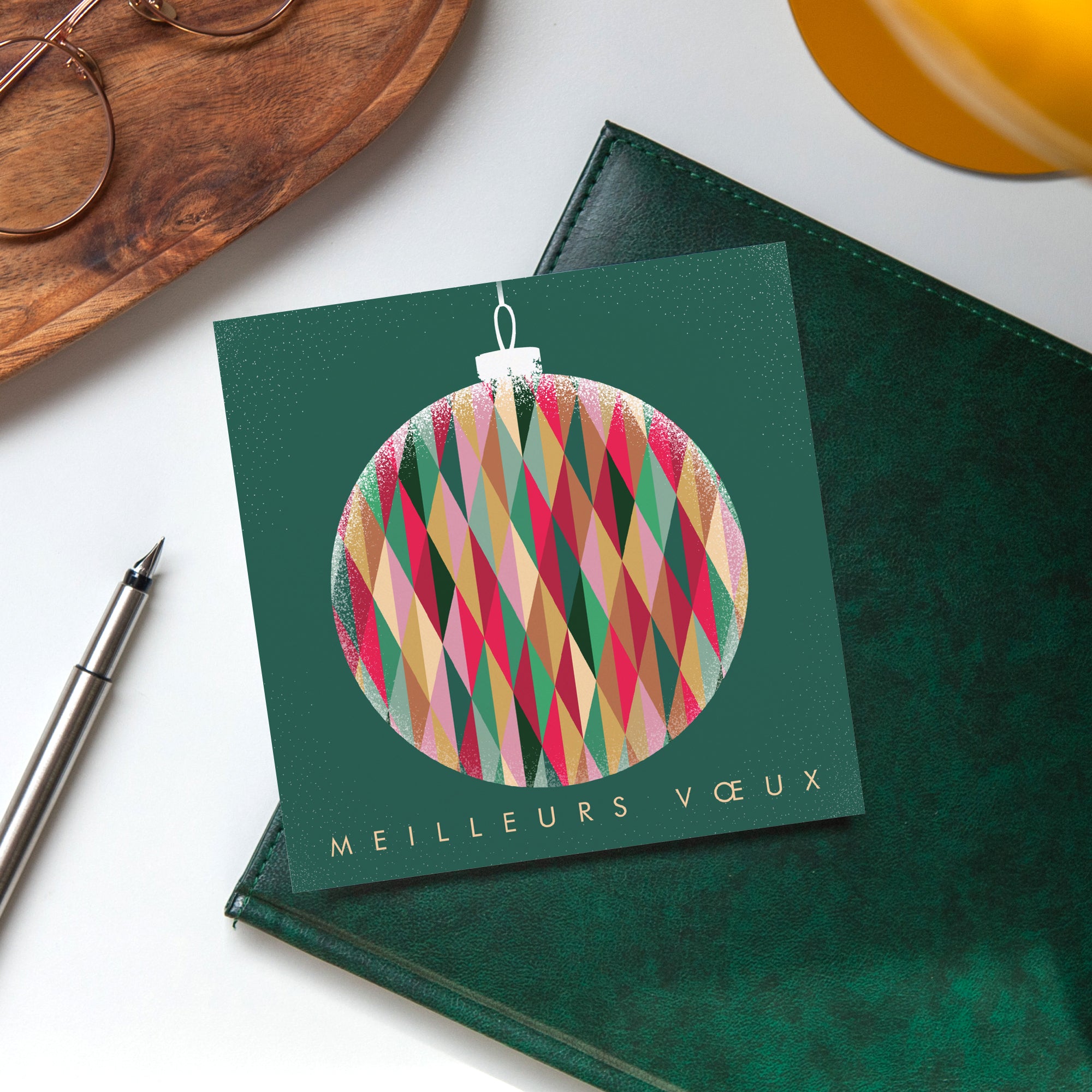 Kaléidoscope de Noël | Vœux professionnels • Carte de voeux • Carré photo N° 4