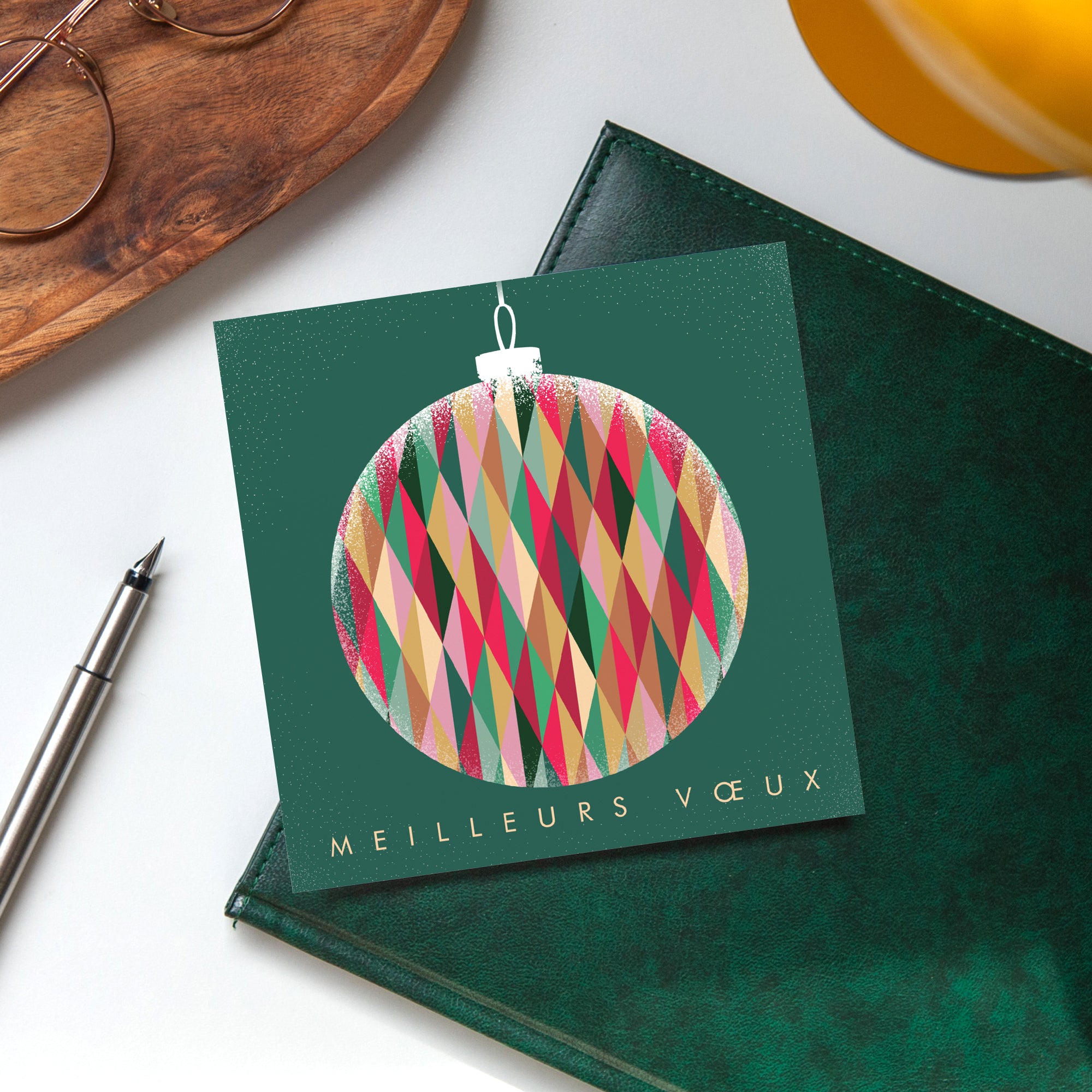 Kaléidoscope de Noël | Vœux professionnels • Carte de voeux • Carré photo N° 4