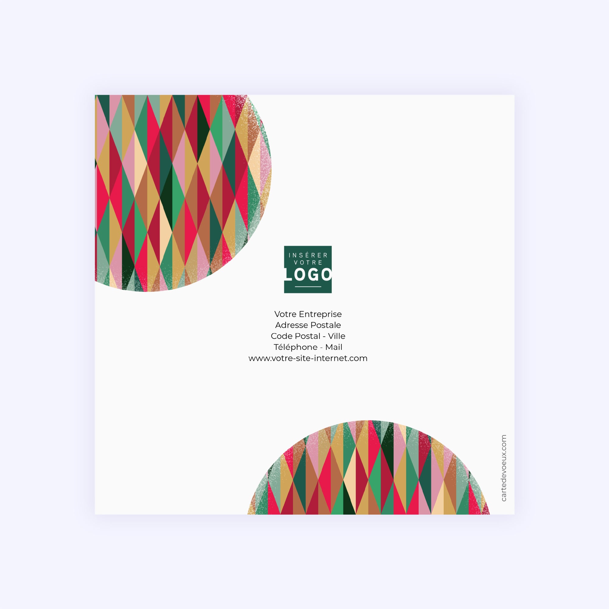 Kaléidoscope de Noël | Vœux professionnels • Carte de voeux • Carré double photo N° 3