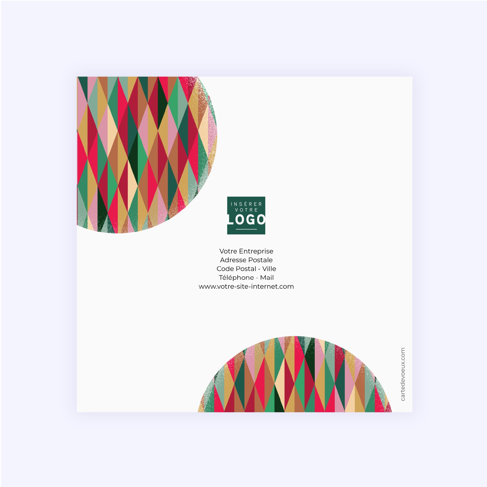 Kaléidoscope de Noël | Vœux professionnels • Carte de voeux • Carré double photo N° 3