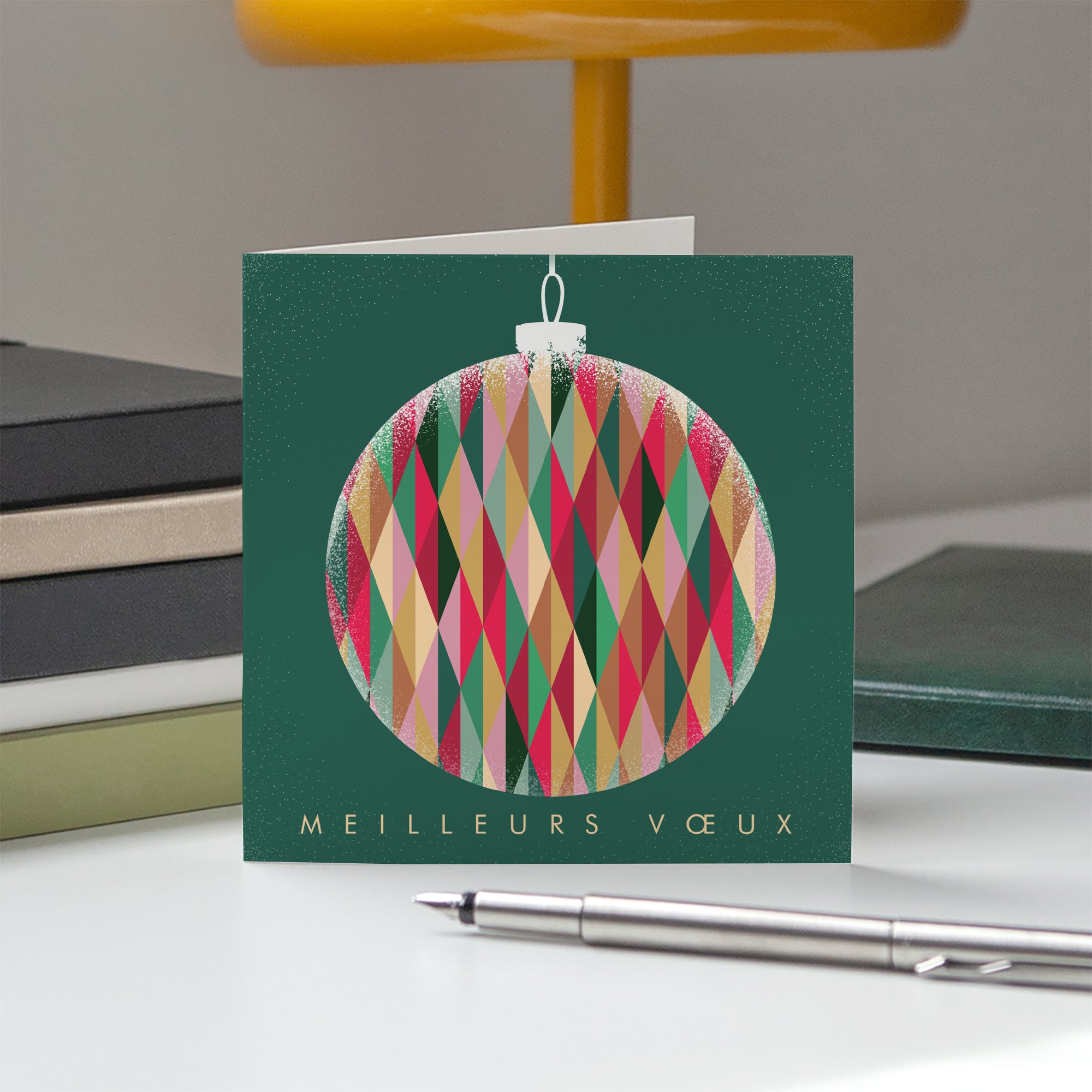 Kaléidoscope de Noël | Vœux professionnels • Carte de voeux • Carré double photo N° 5