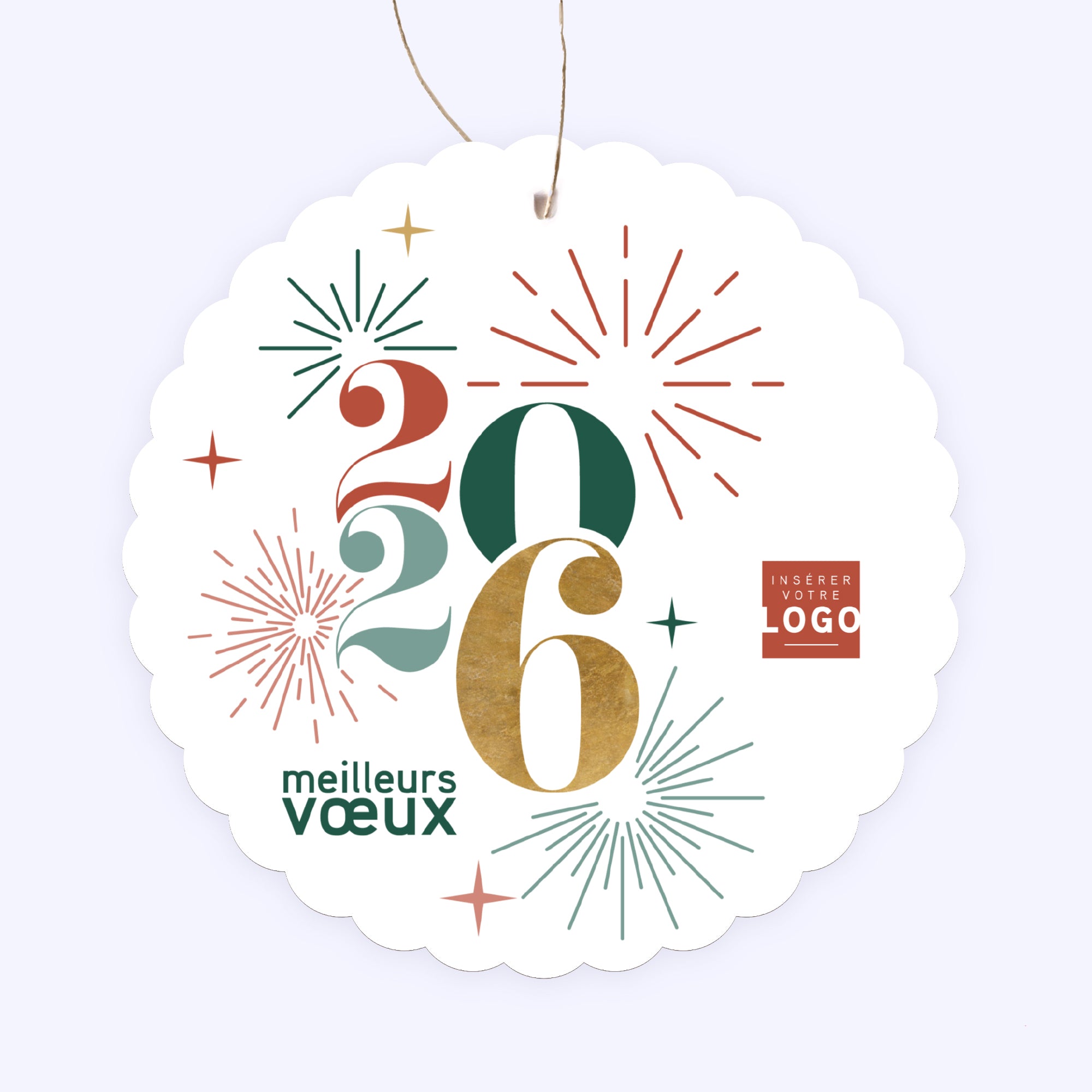 Cap sur l’Exceptionnel | Vœux professionnels • Boule de Noël papier • Ronde photo N° 1