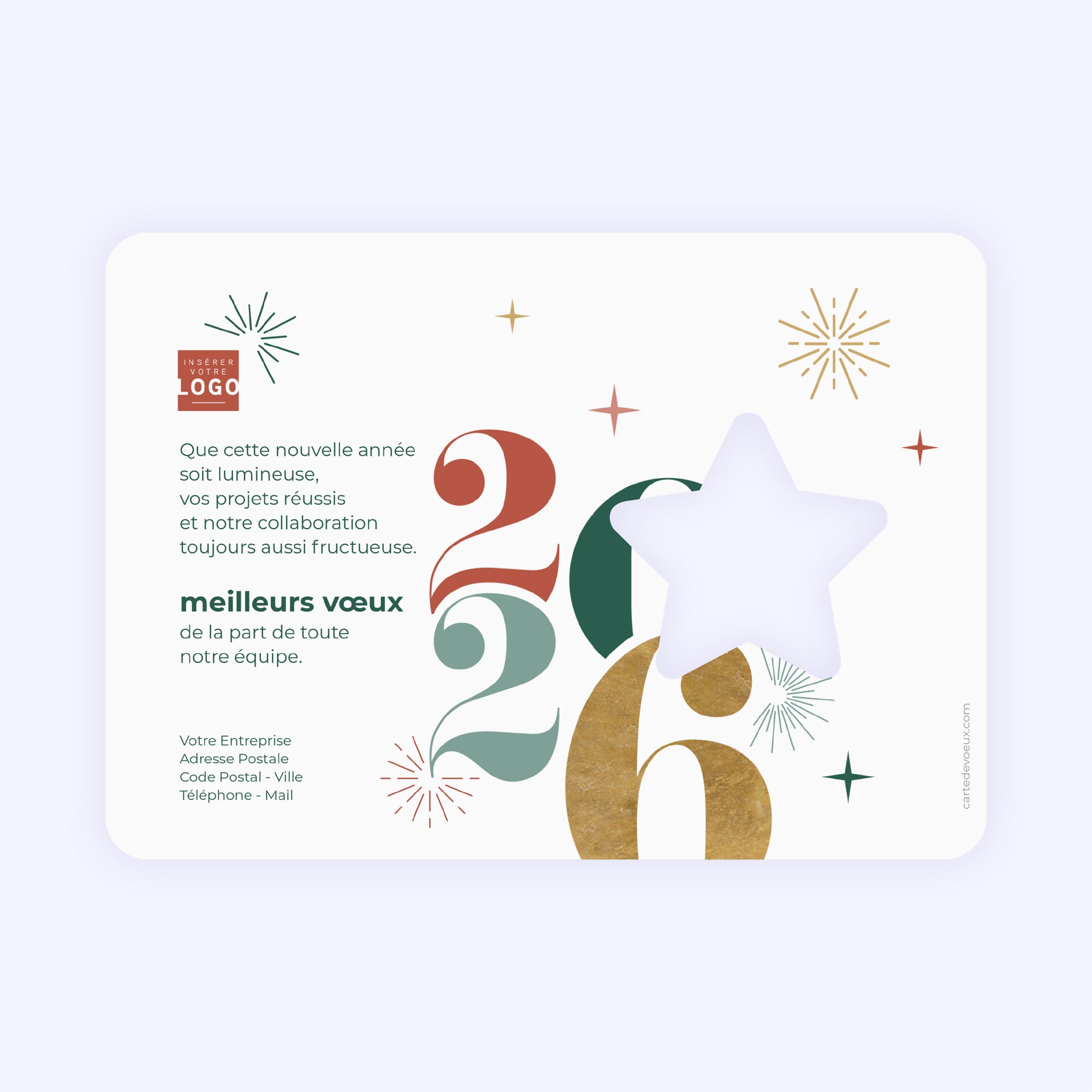 Cap sur l’Exceptionnel | Vœux professionnels • Carte de voeux • Horizontal étoile photo N° 2