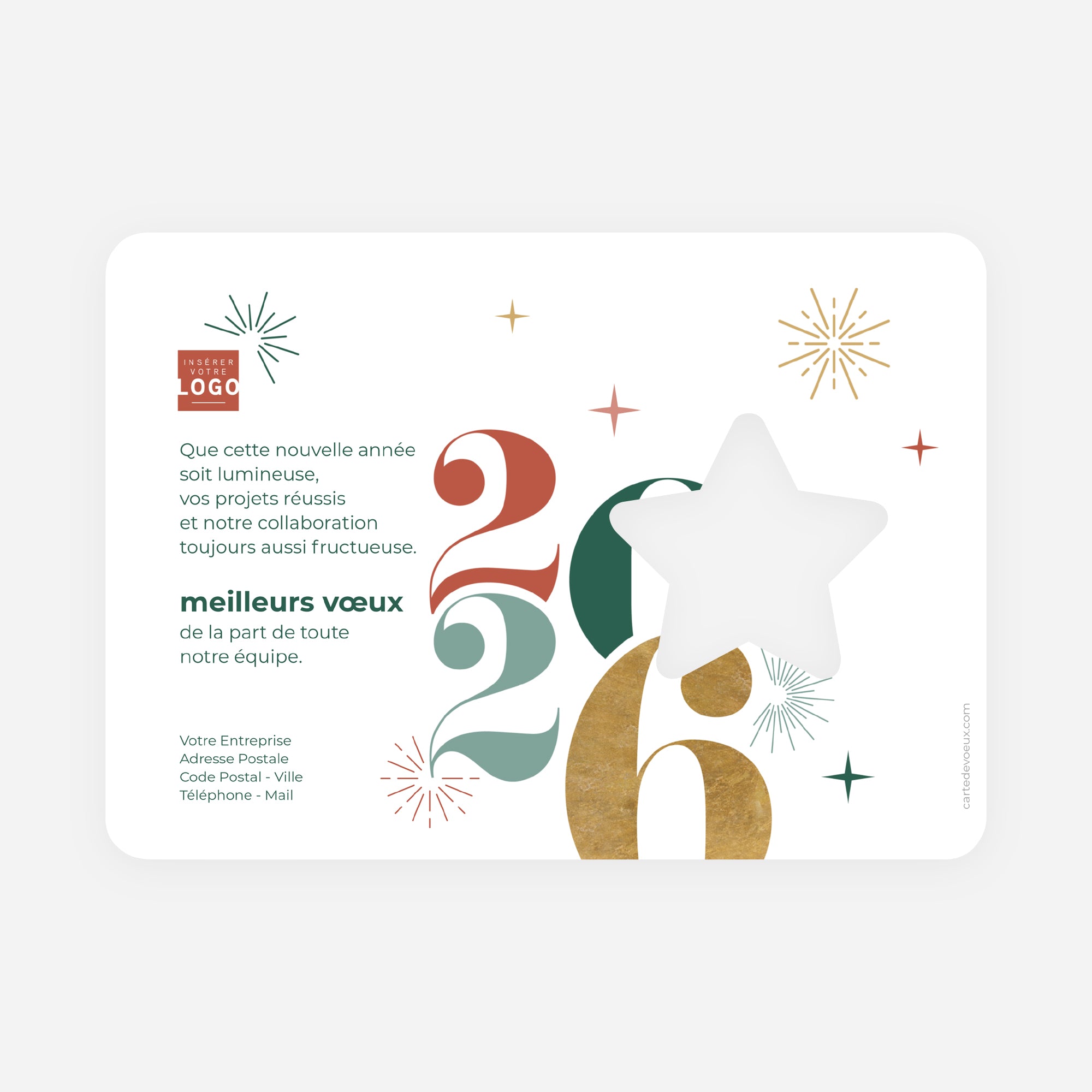 Cap sur l’Exceptionnel | Vœux professionnels • Carte de voeux • Horizontal étoile photo N° 2
