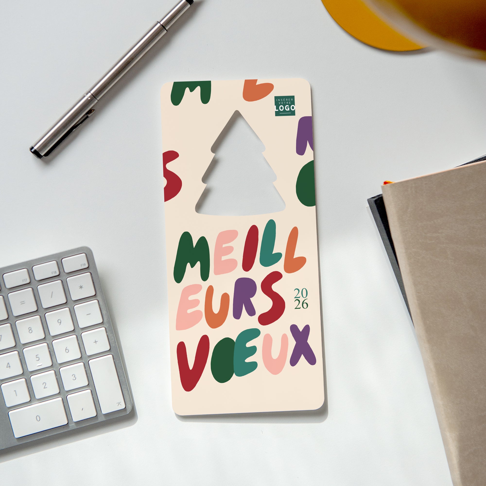 Lettres & Couleurs | Vœux professionnels • Carte de voeux • Vertical sapin photo N° 4