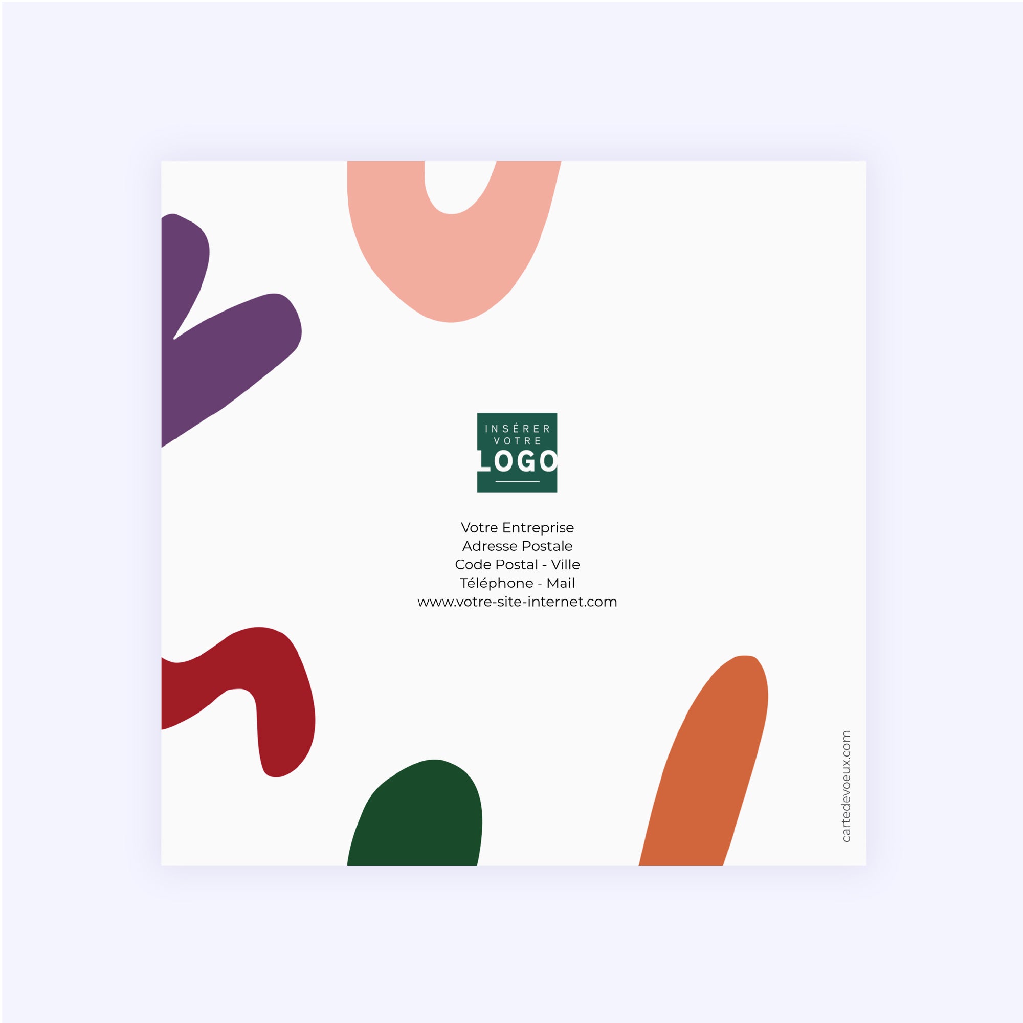 Lettres & Couleurs | Vœux professionnels • Carte de voeux • Carré double photo N° 3