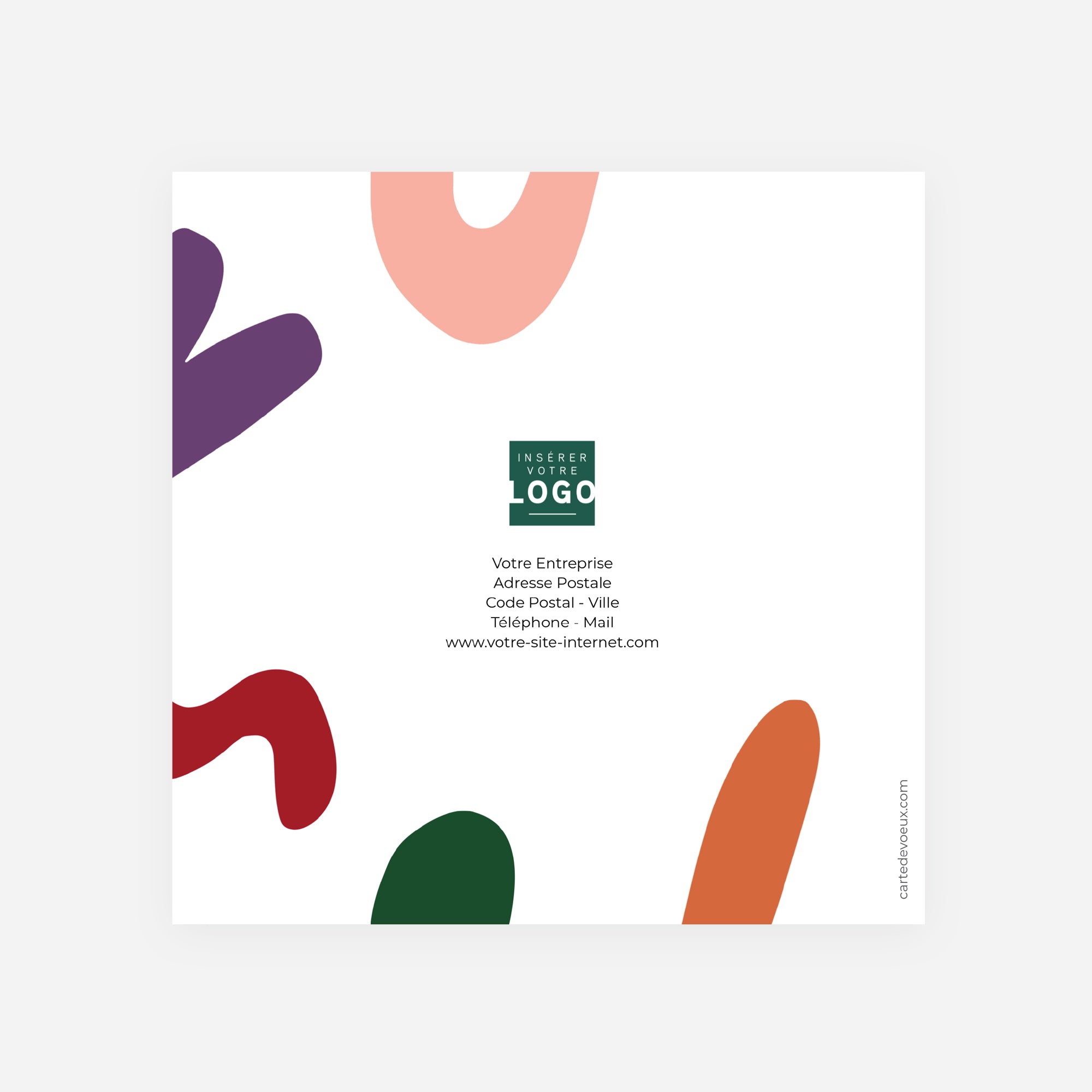 Lettres & Couleurs | Vœux professionnels • Carte de voeux • Carré double photo N° 3