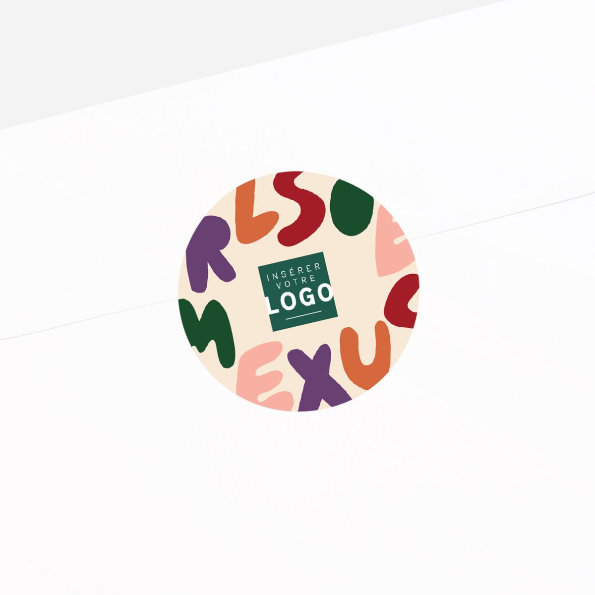 Lettres & Couleurs | Vœux professionnels • Sticker • Rond photo N° 2