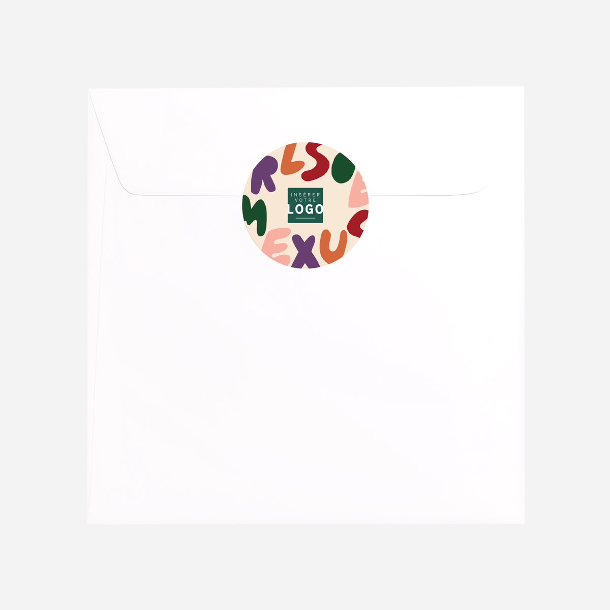 Lettres & Couleurs | Vœux professionnels • Sticker • Rond photo N° 3