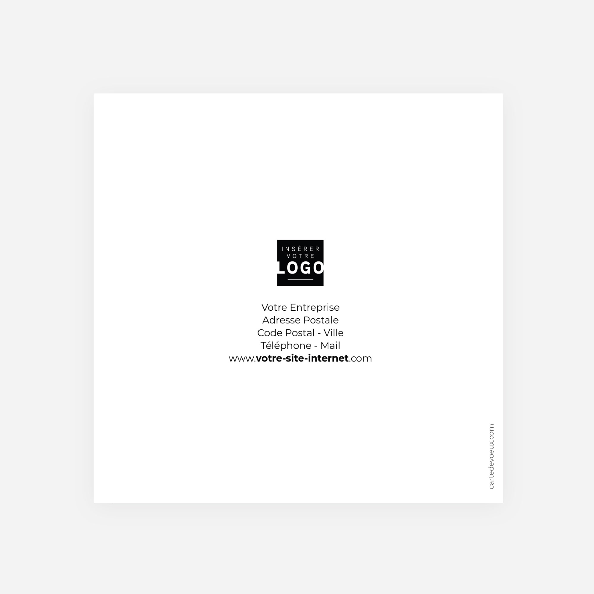 Lignes d’Excellence | Vœux professionnels • Carte de voeux dorure • Carré double photo N° 3