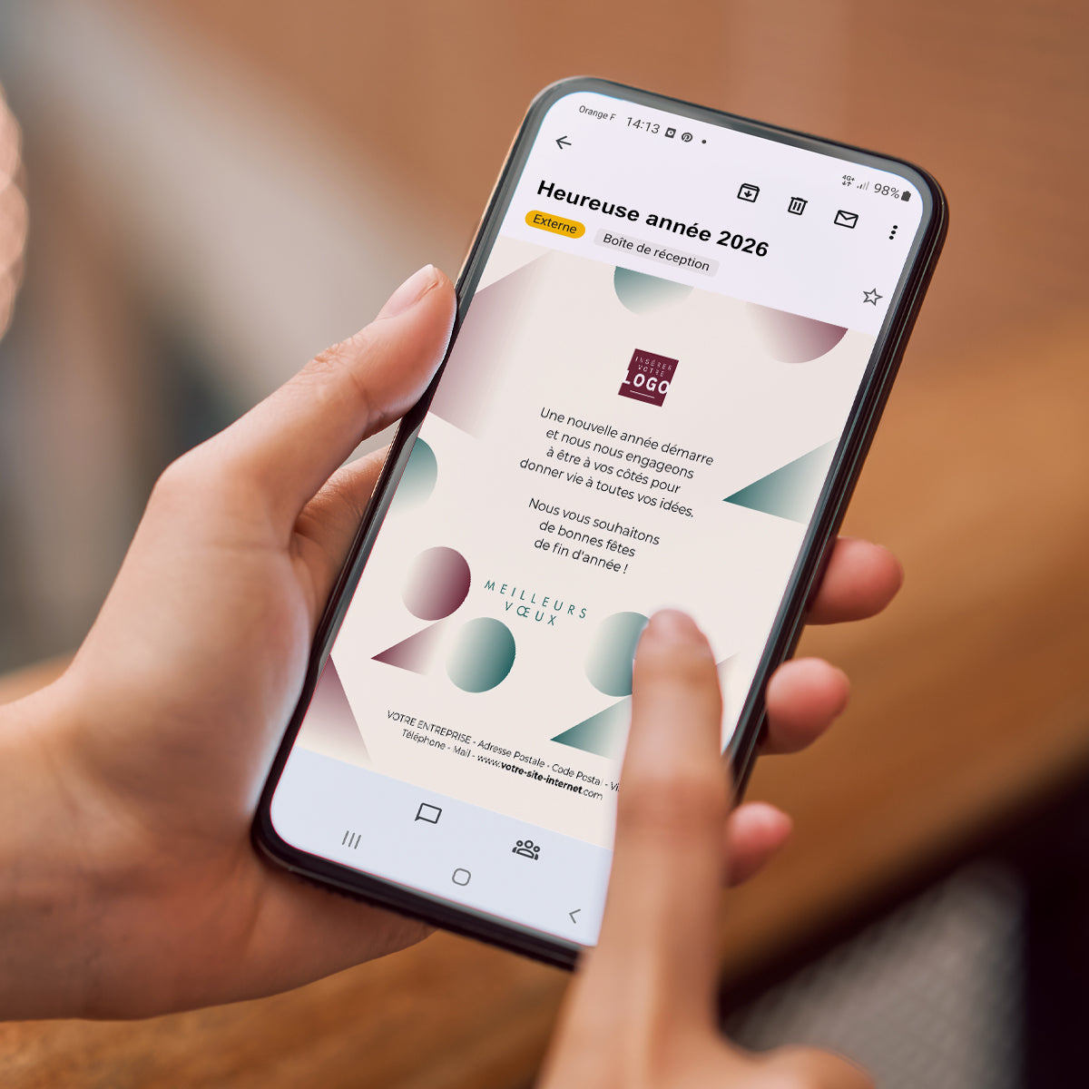 Millésime en Formes | Vœux professionnels • Carte virtuelle • eCard Image photo N° 2