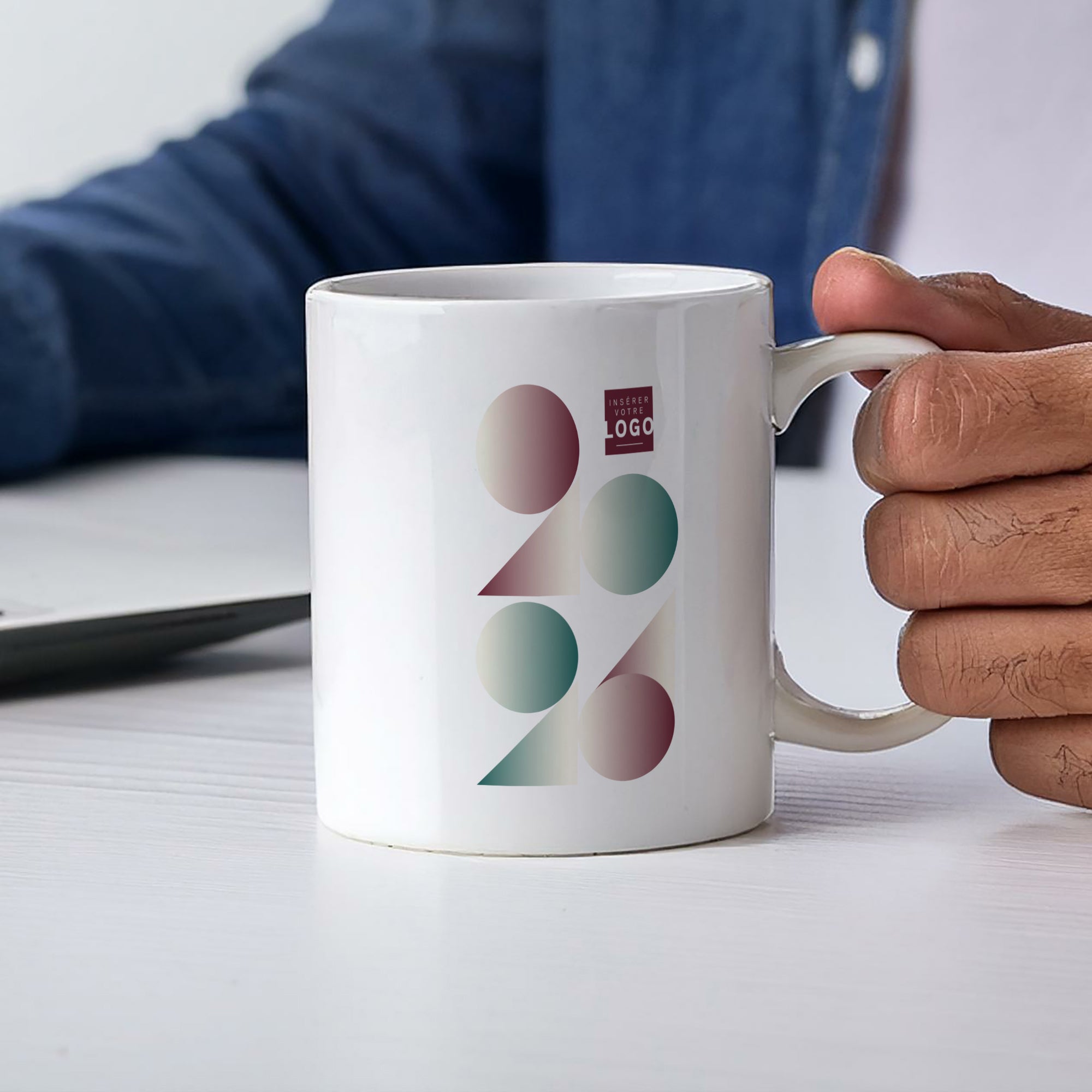 Millésime en Formes | Vœux professionnels • Mug • Ø 8 x 9,5 cm photo N° 2