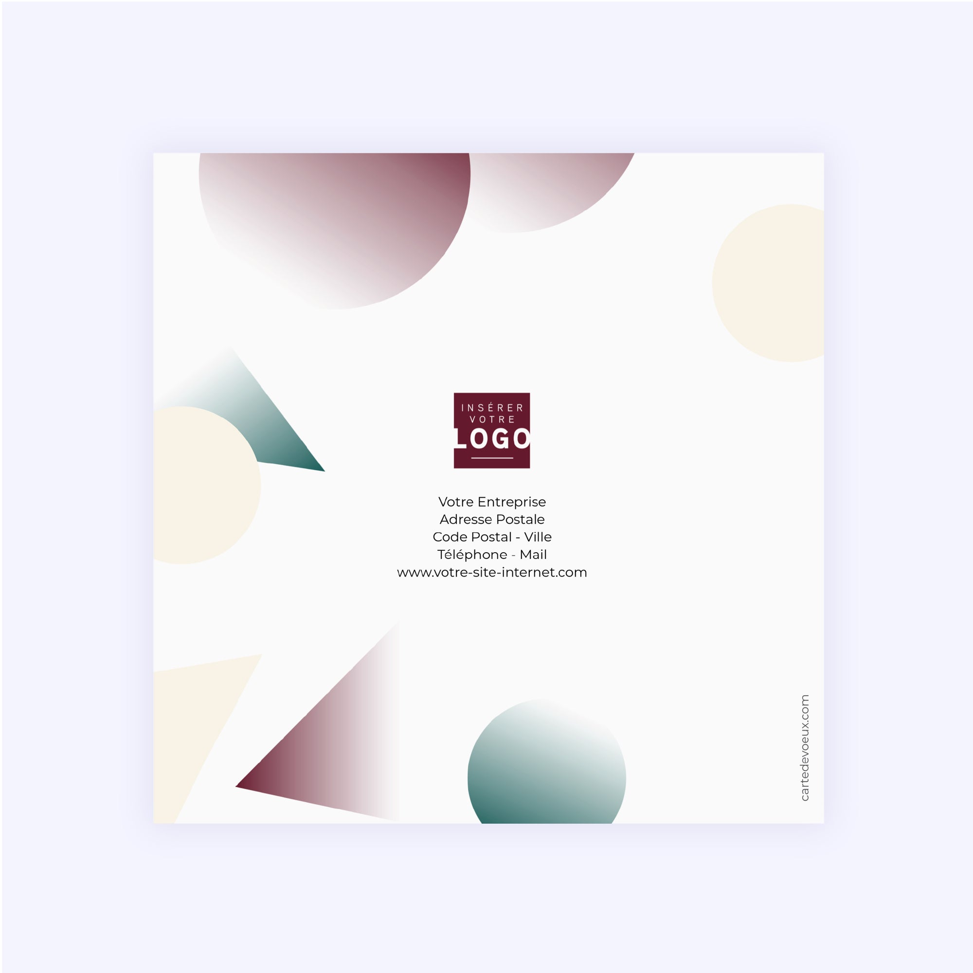 Millésime en Formes | Vœux professionnels • Carte de voeux • Carré double photo N° 3