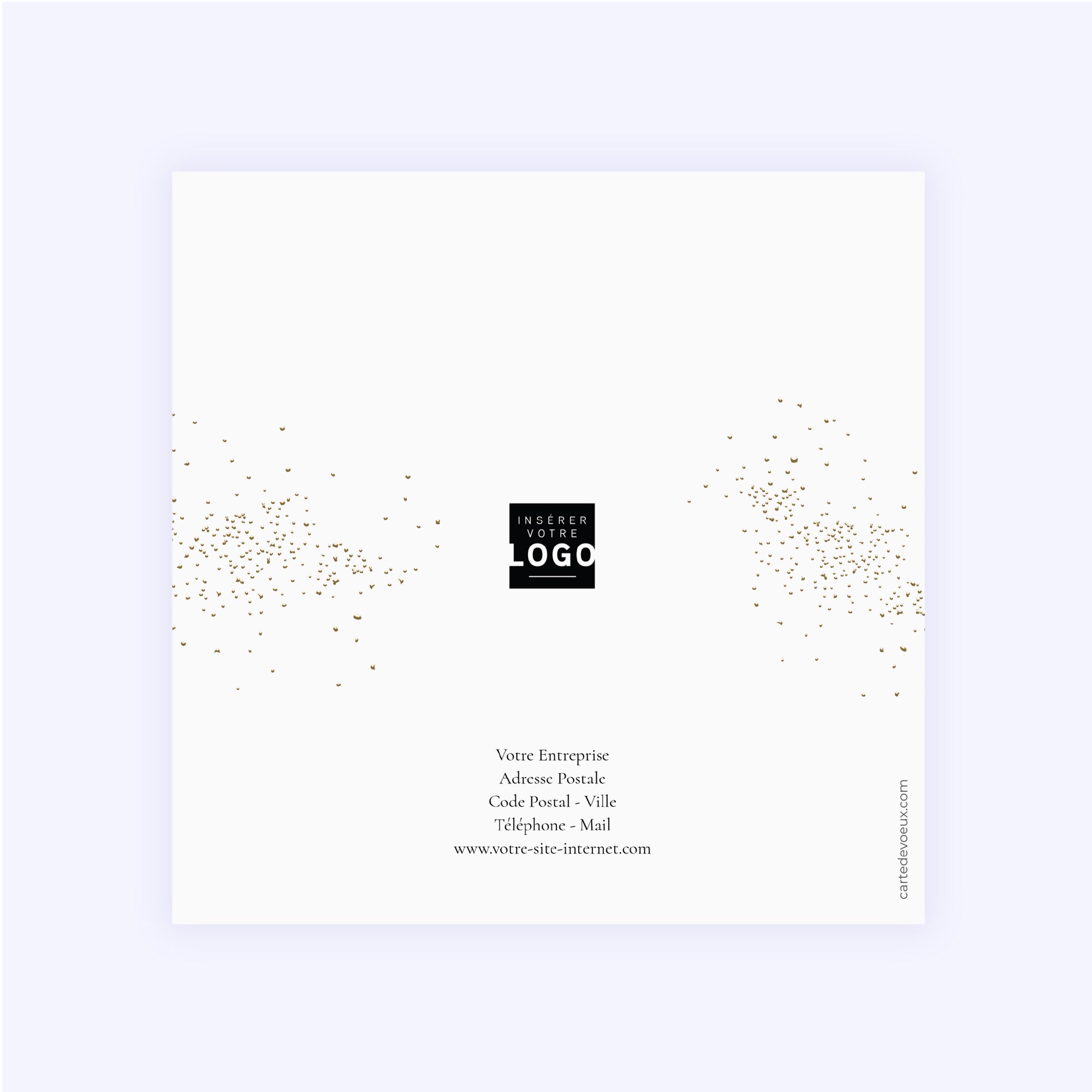 Pigments d’Or | Vœux professionnels • Carte de voeux dorure • Carré double photo N° 3
