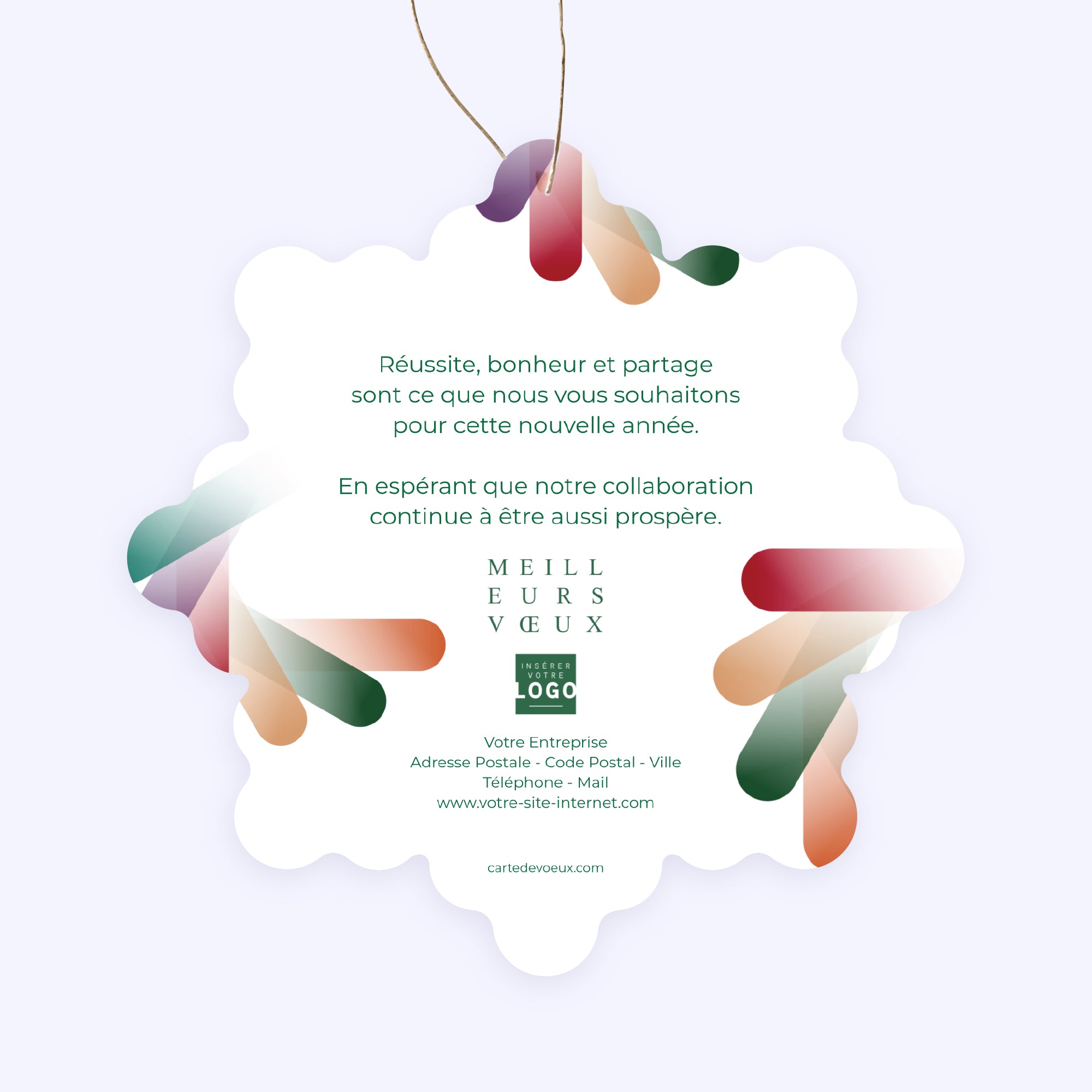 Cycloform | Vœux professionnels • Boule de Noël papier • Flocon photo N° 2