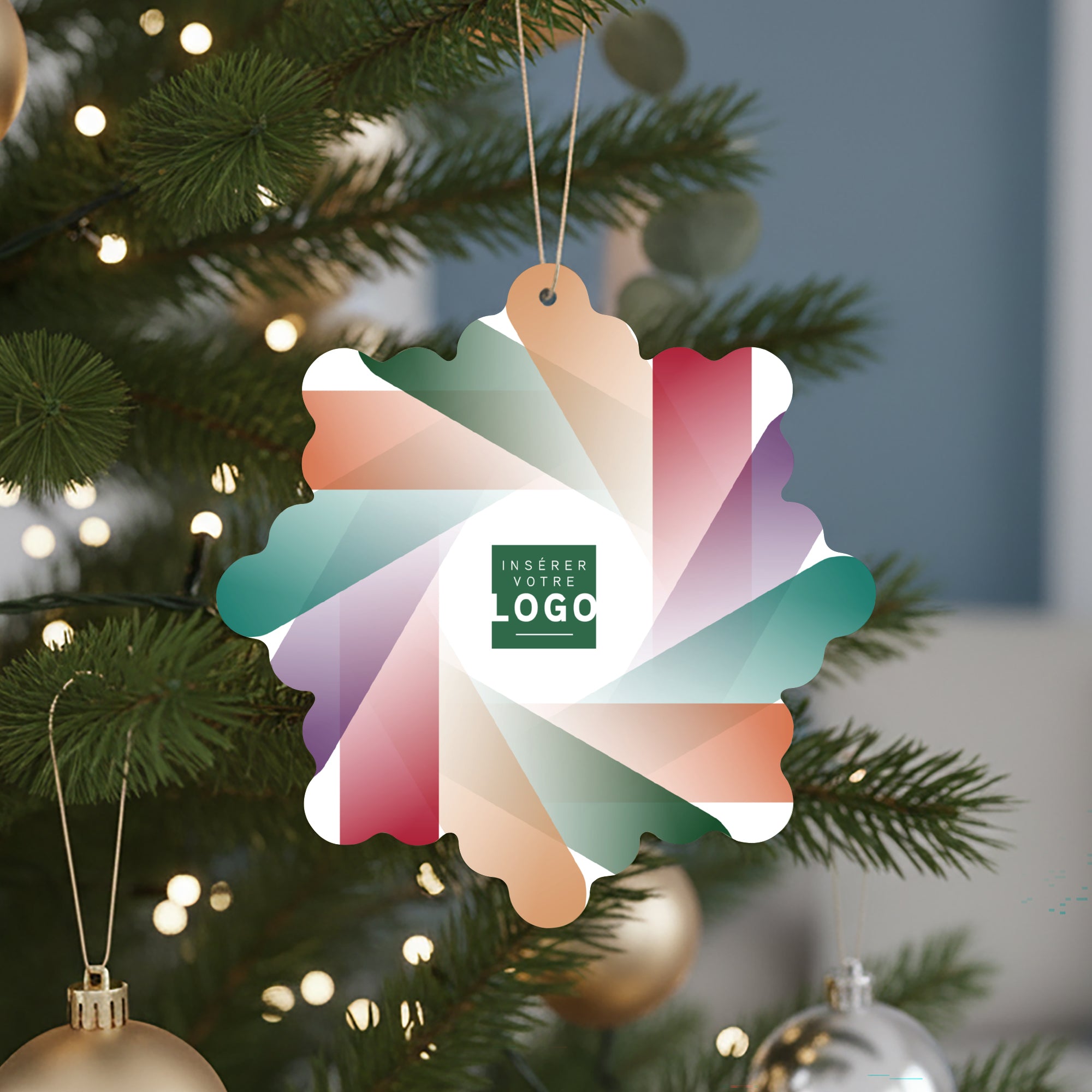 Cycloform | Vœux professionnels • Boule de Noël papier • Flocon photo N° 4