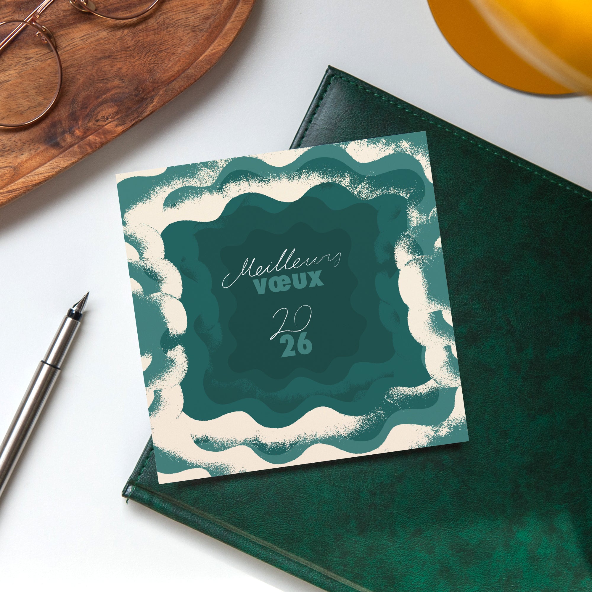 Poussière de Nuage | Vœux professionnels • Carte de voeux • Carré photo N° 4