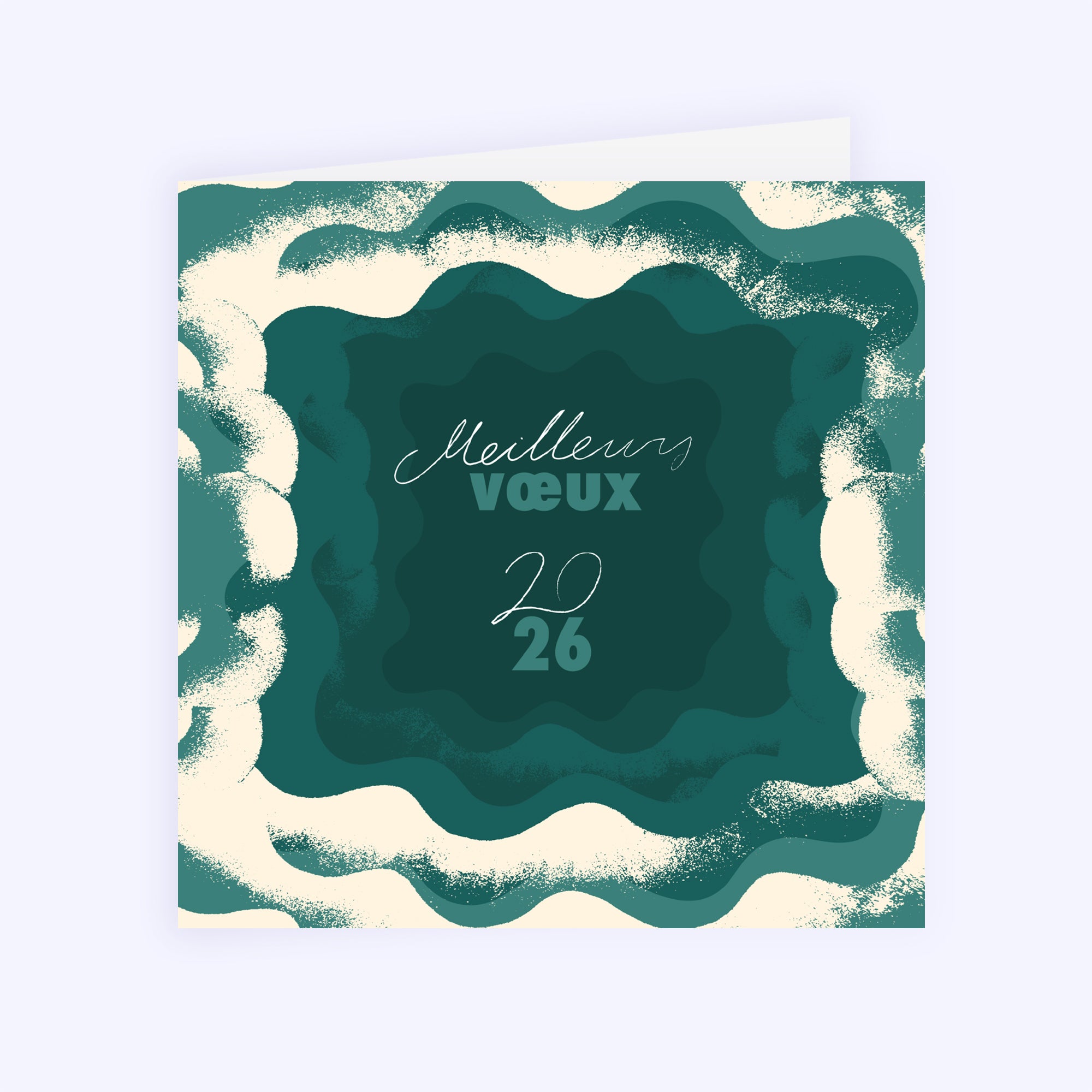 Poussière de Nuage | Vœux professionnels • Carte de voeux • Carré double photo N° 1