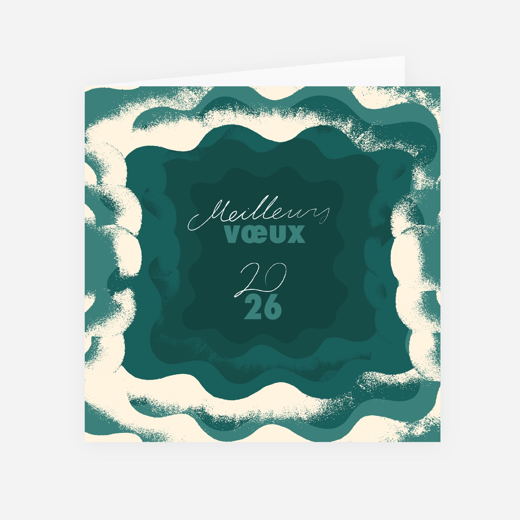 Poussière de Nuage | Vœux professionnels • Carte de voeux • Carré double photo N° 1