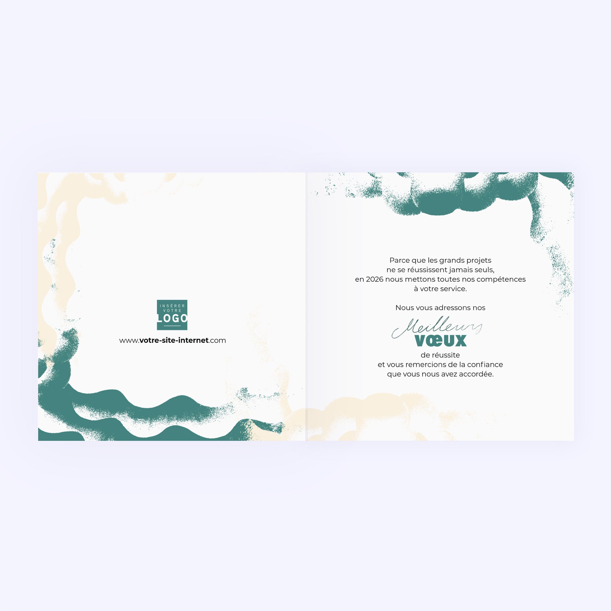 Poussière de Nuage | Vœux professionnels • Carte de voeux • Carré double photo N° 2