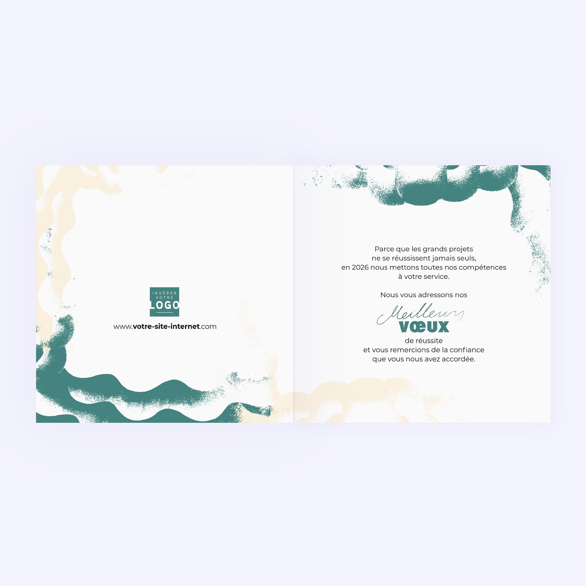 Poussière de Nuage | Vœux professionnels • Carte de voeux • Carré double photo N° 2