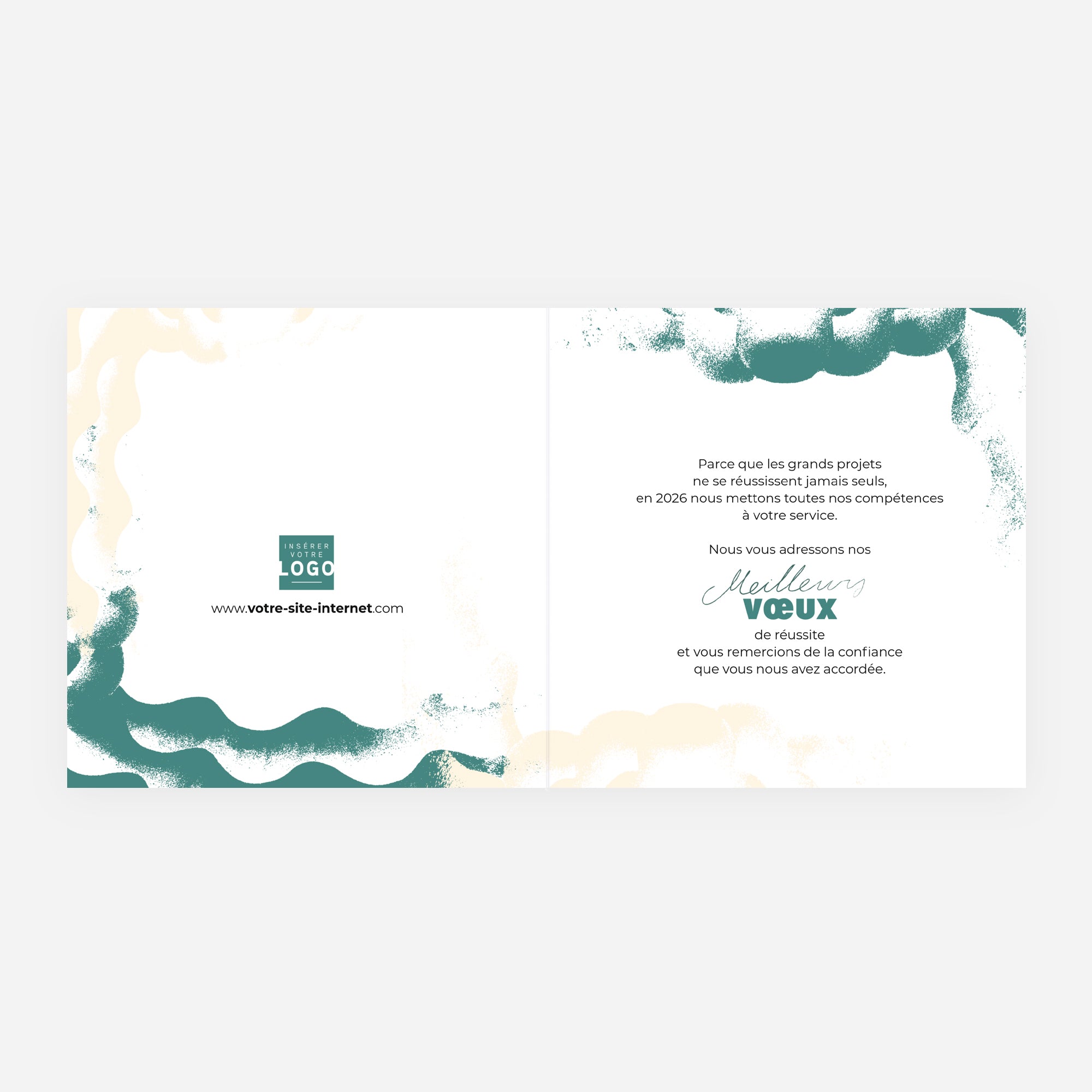 Poussière de Nuage | Vœux professionnels • Carte de voeux • Carré double photo N° 2
