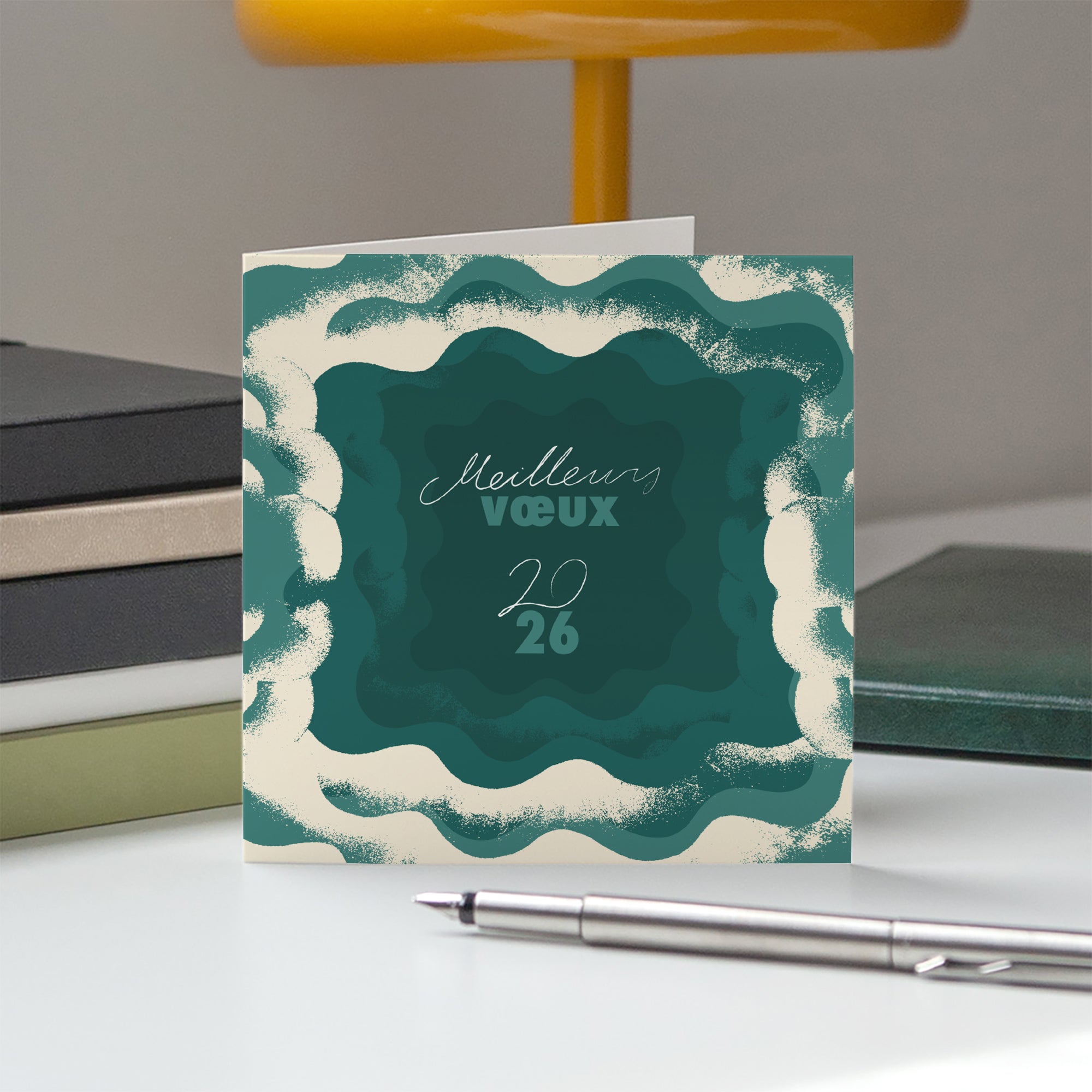 Poussière de Nuage | Vœux professionnels • Carte de voeux • Carré double photo N° 5