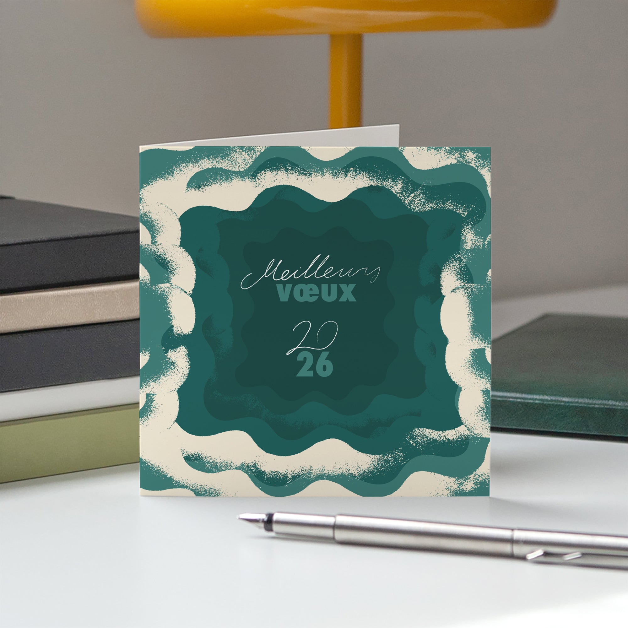 Poussière de Nuage | Vœux professionnels • Carte de voeux • Carré double photo N° 5