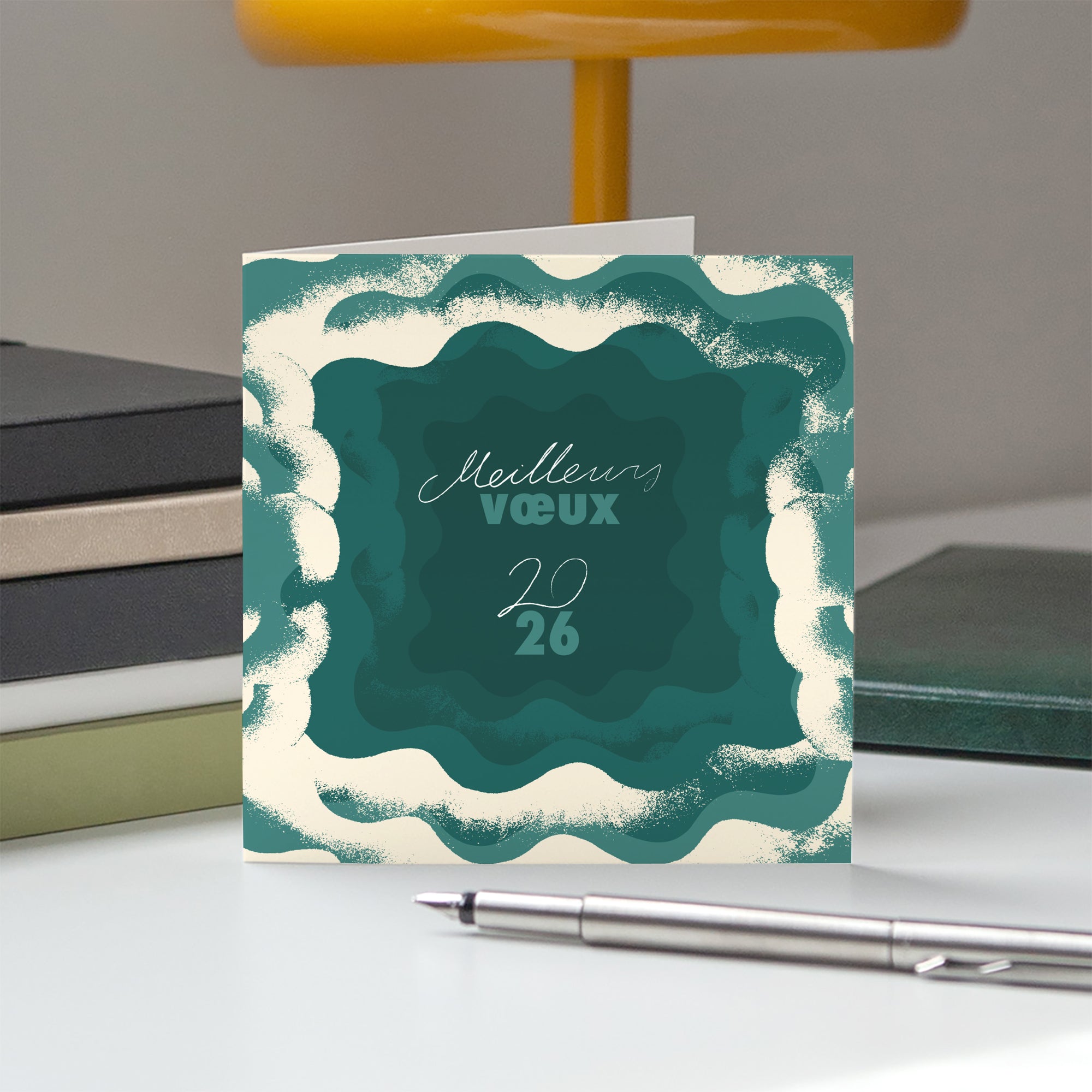Poussière de Nuage | Vœux professionnels • Carte de voeux • Carré double photo N° 5