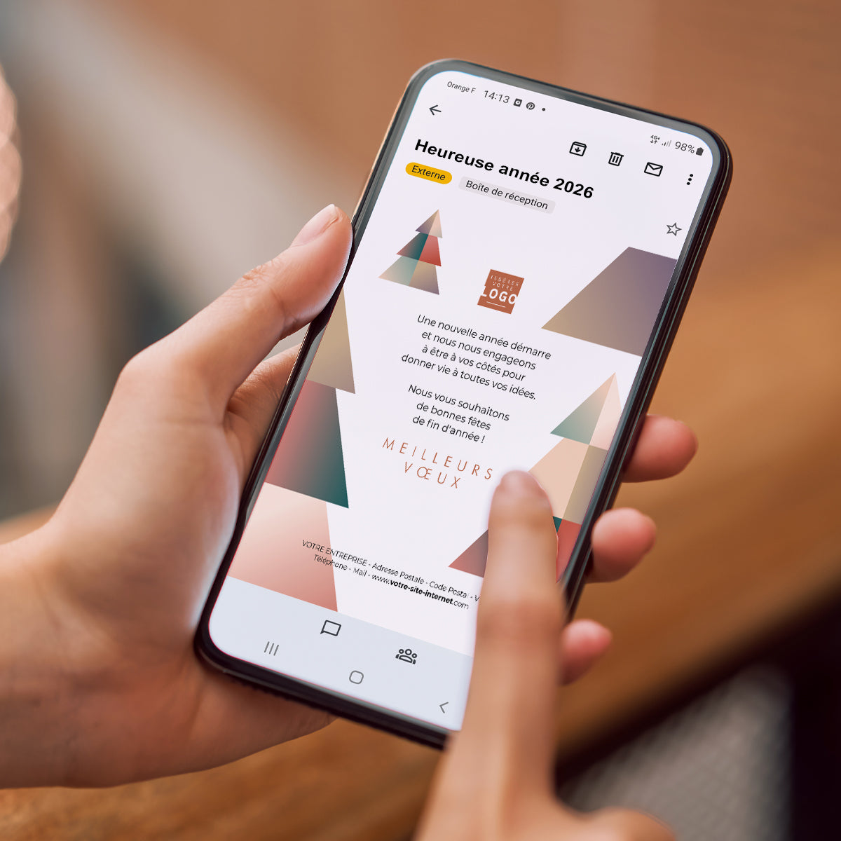 Sapin Delta | Vœux professionnels • Carte virtuelle • eCard Image photo N° 2