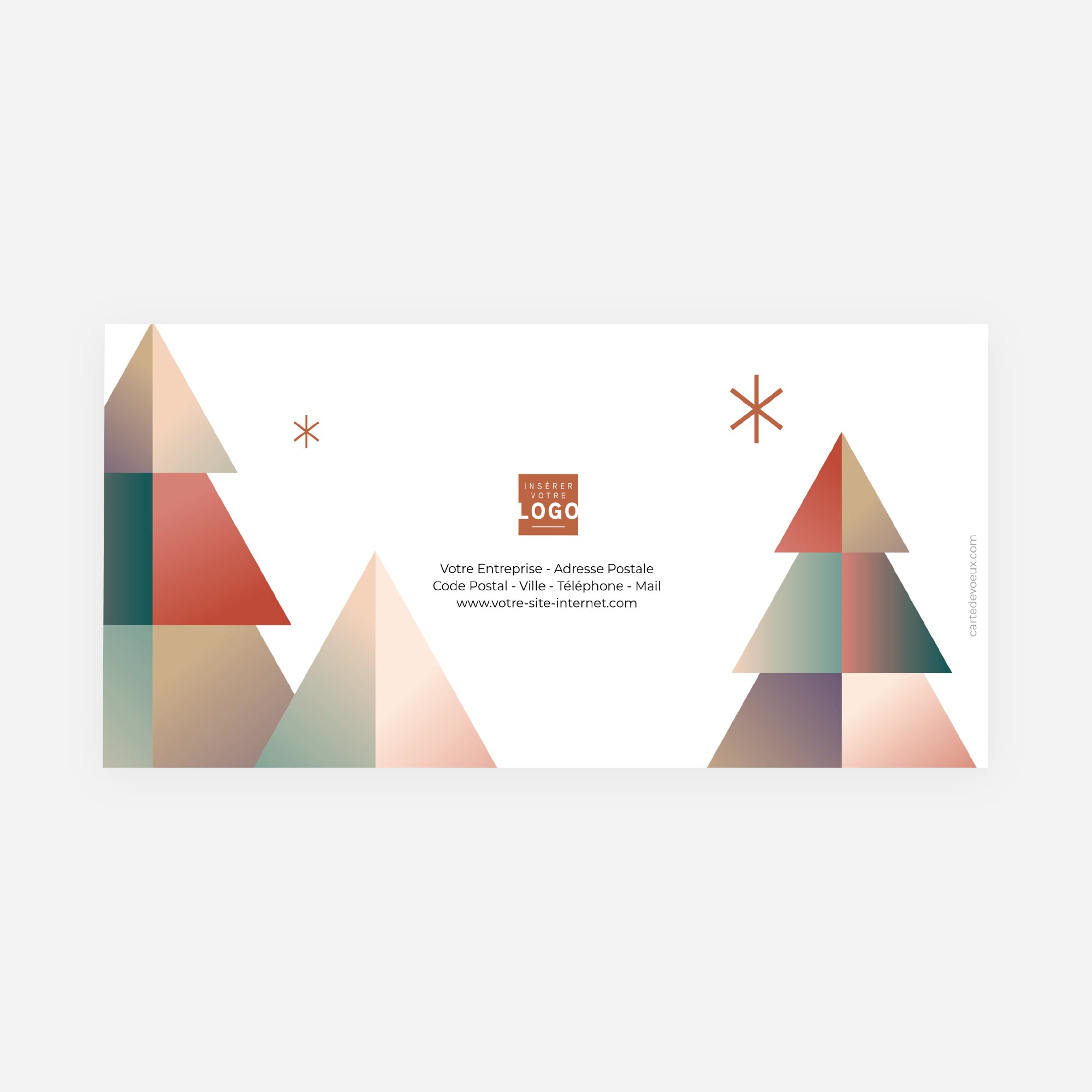 Sapin Delta | Vœux professionnels • Carte de voeux • Rectangle double photo N° 3