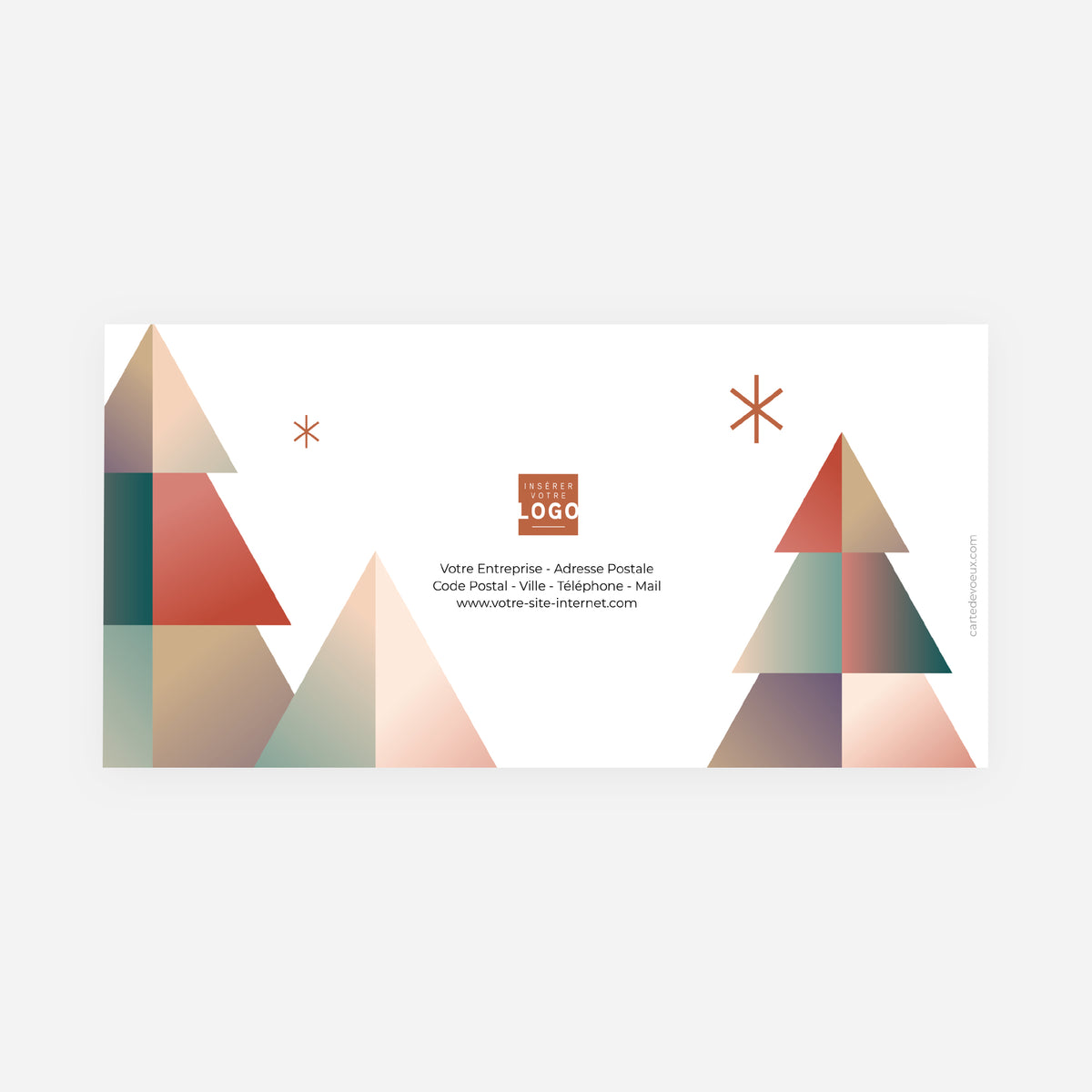 Sapin Delta | Vœux professionnels • Carte de voeux • Rectangle double photo N° 3