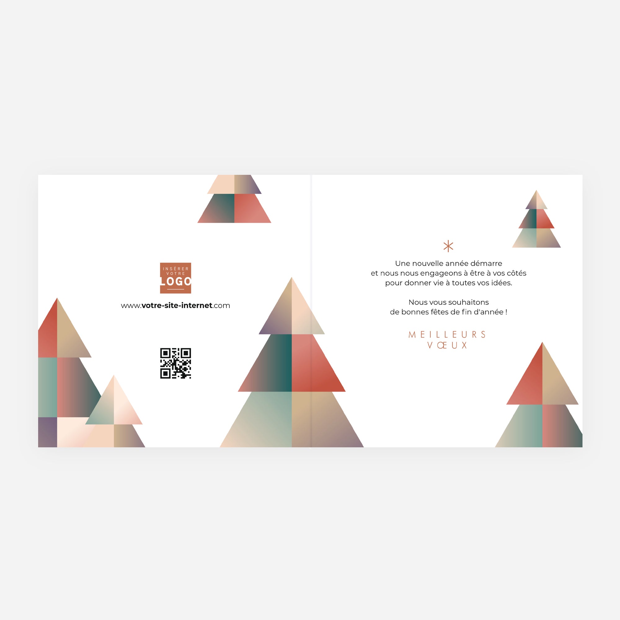 Sapin Delta | Vœux professionnels • Carte de voeux • Carré double photo N° 2